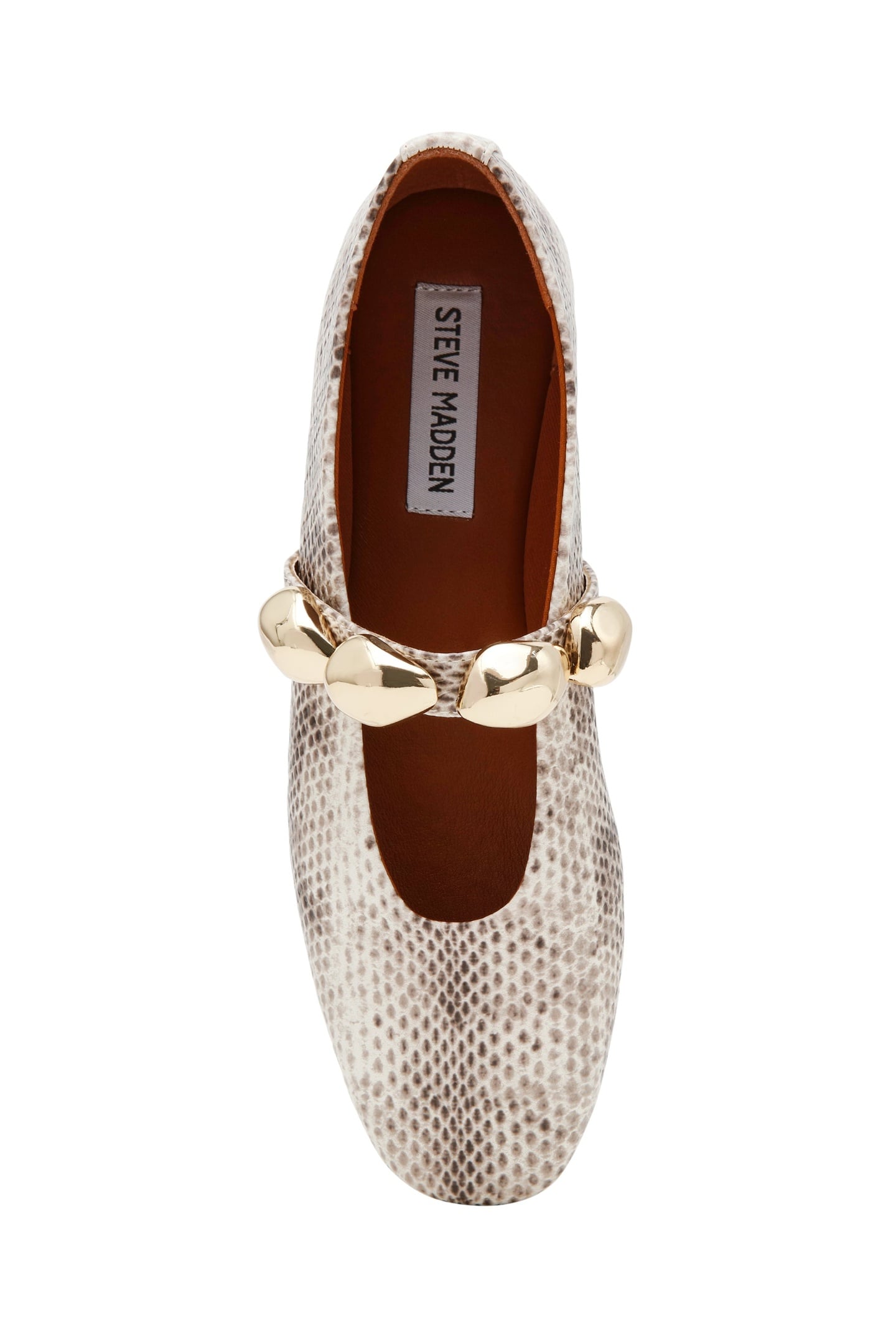 POPPIN FLAT SHOES NATURAL SNAKE 4