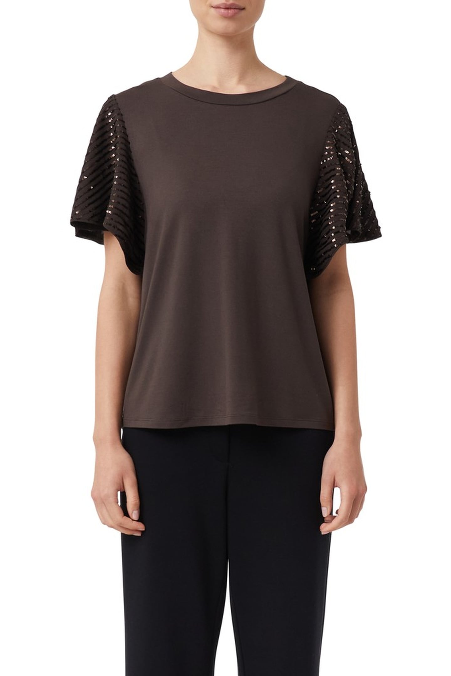 COMMA T-SHIRTS BROWN 1