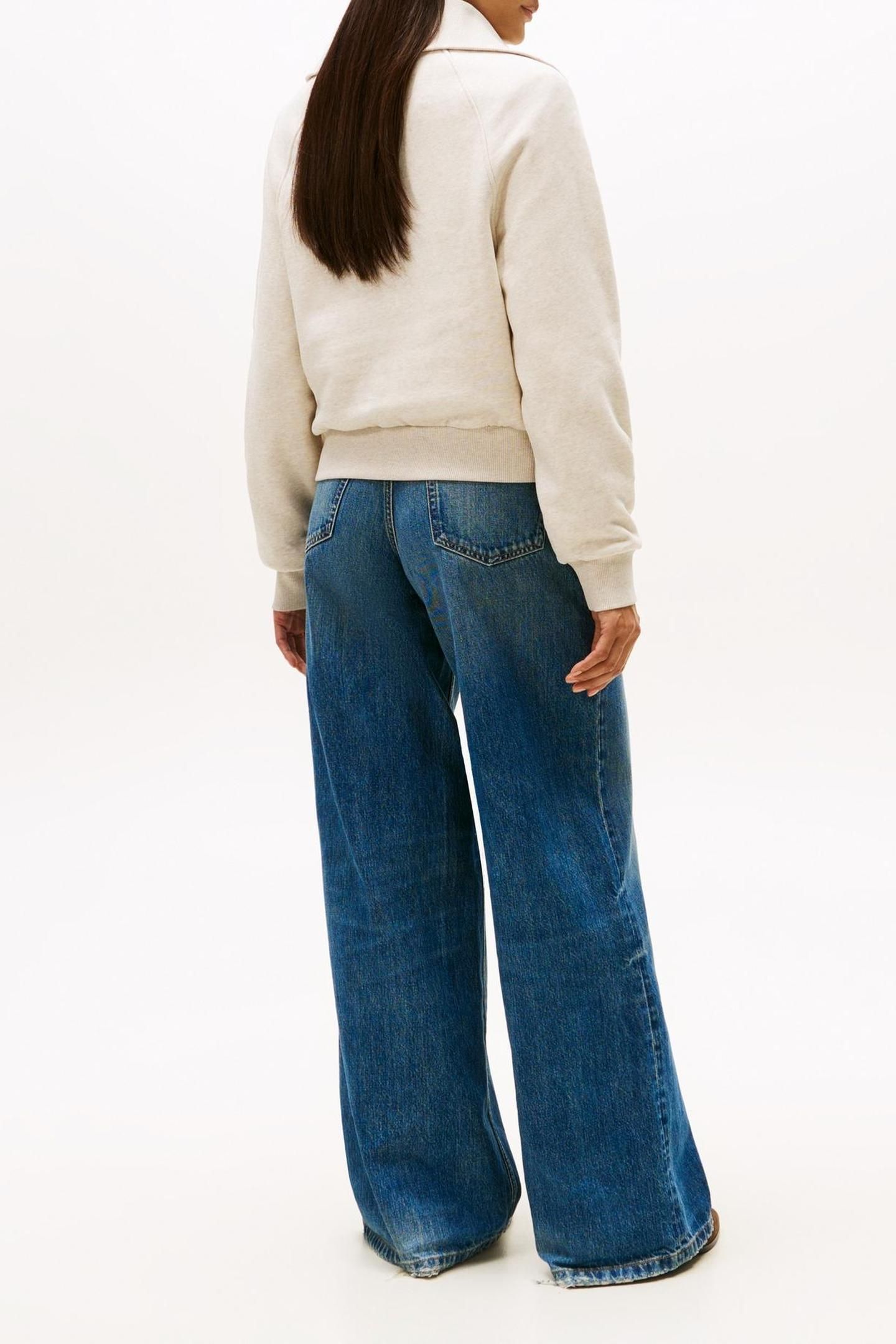 CLASSIC SCRIPT FLEECE HEATHER OATMILK 2