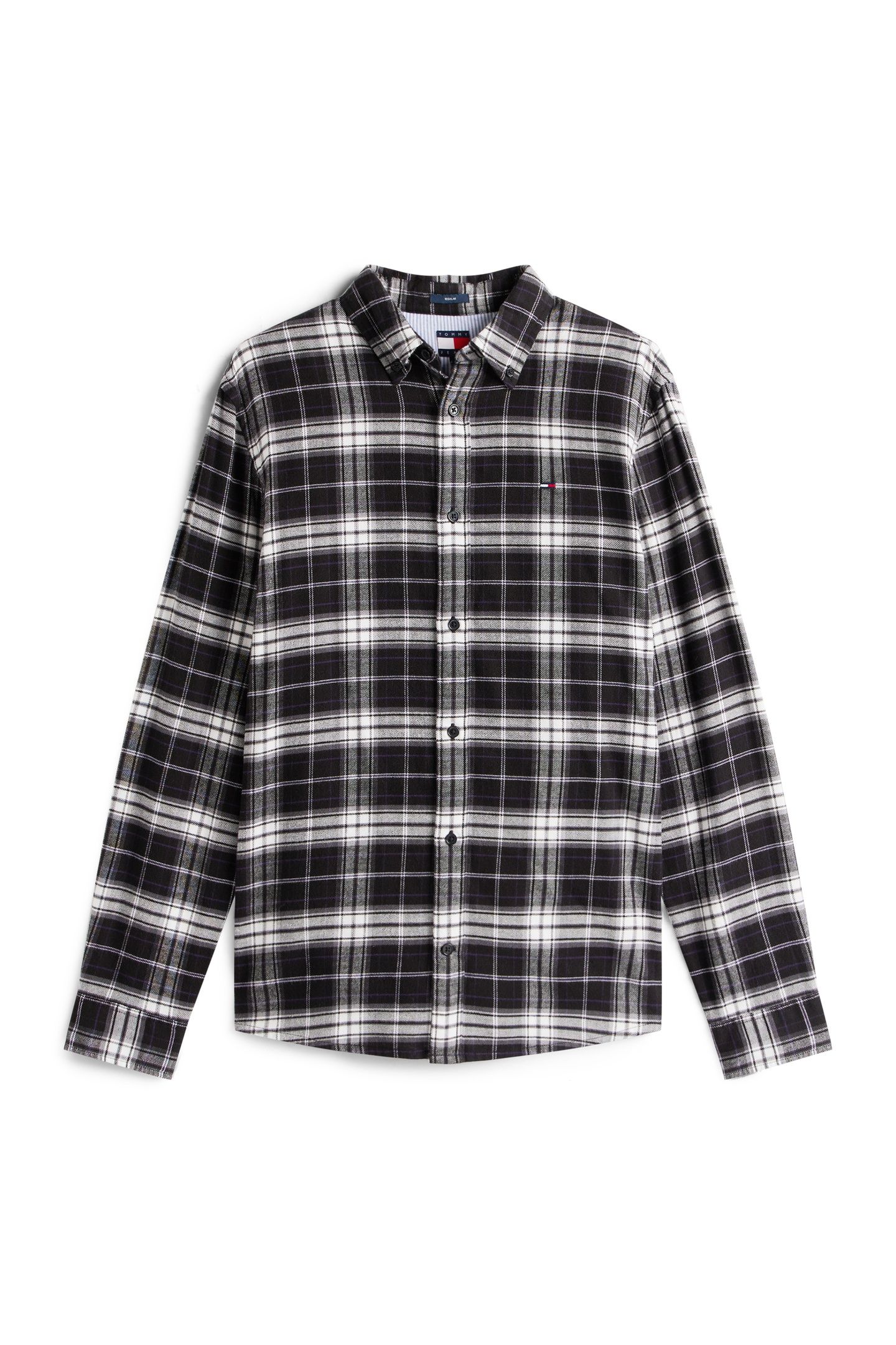 TJM REG FLANNEL CHECKED SHIRT BLACK/BIG CHECK 4