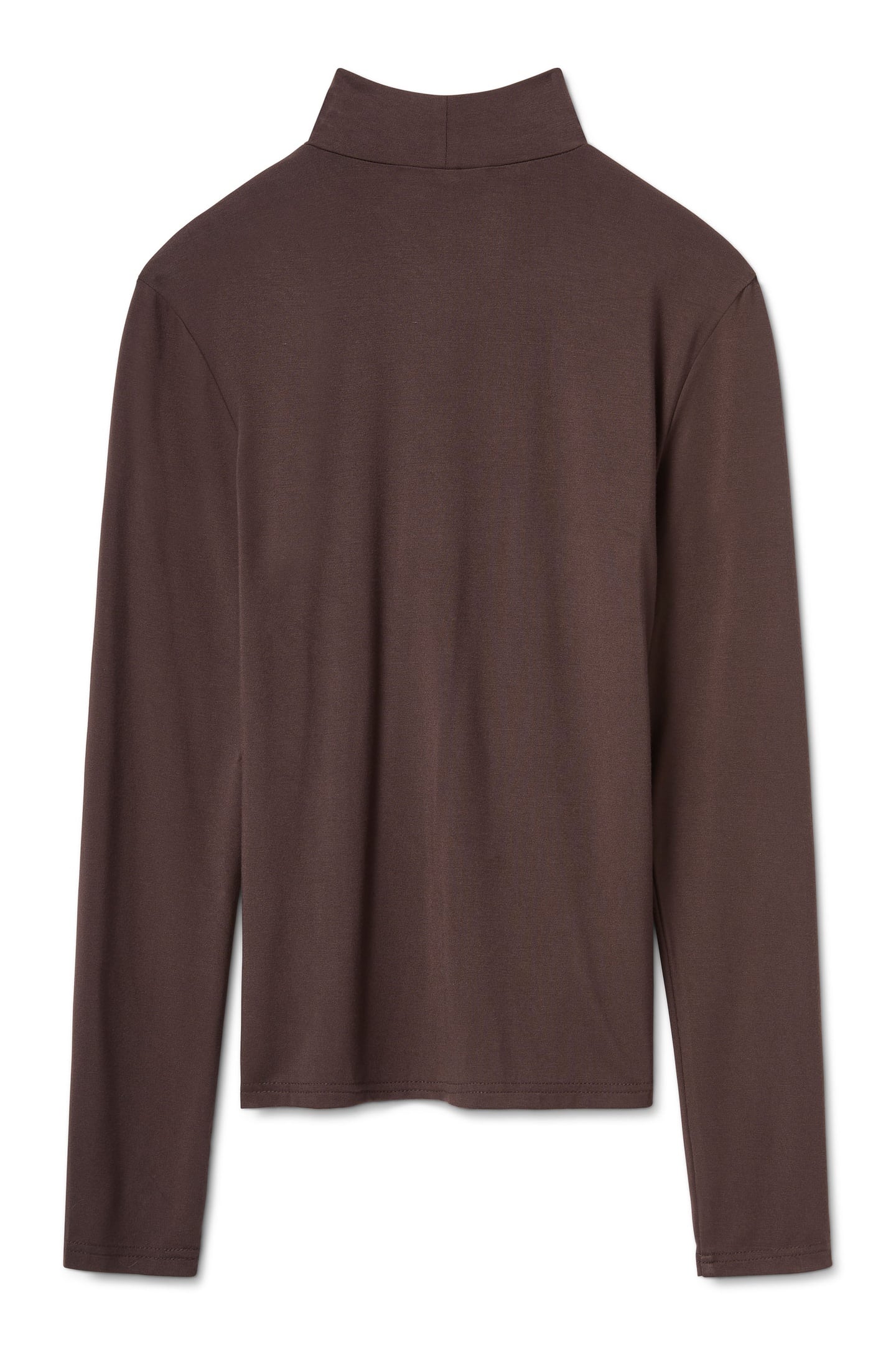 MOCK NECK TOP SEAL BROWN 4