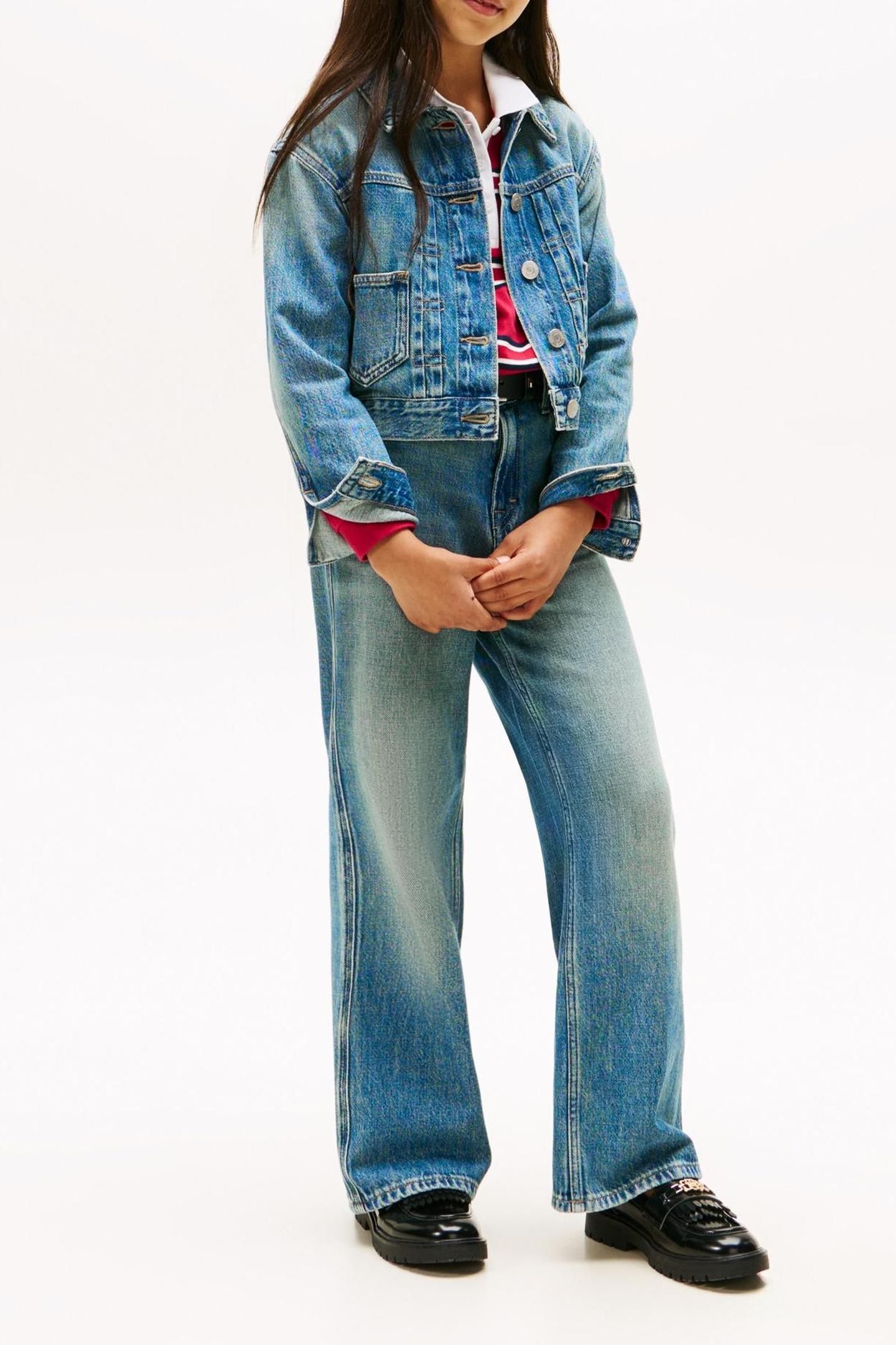 GIRLS TRUCKER JACKET FLAG VINTAGEDENIM 3