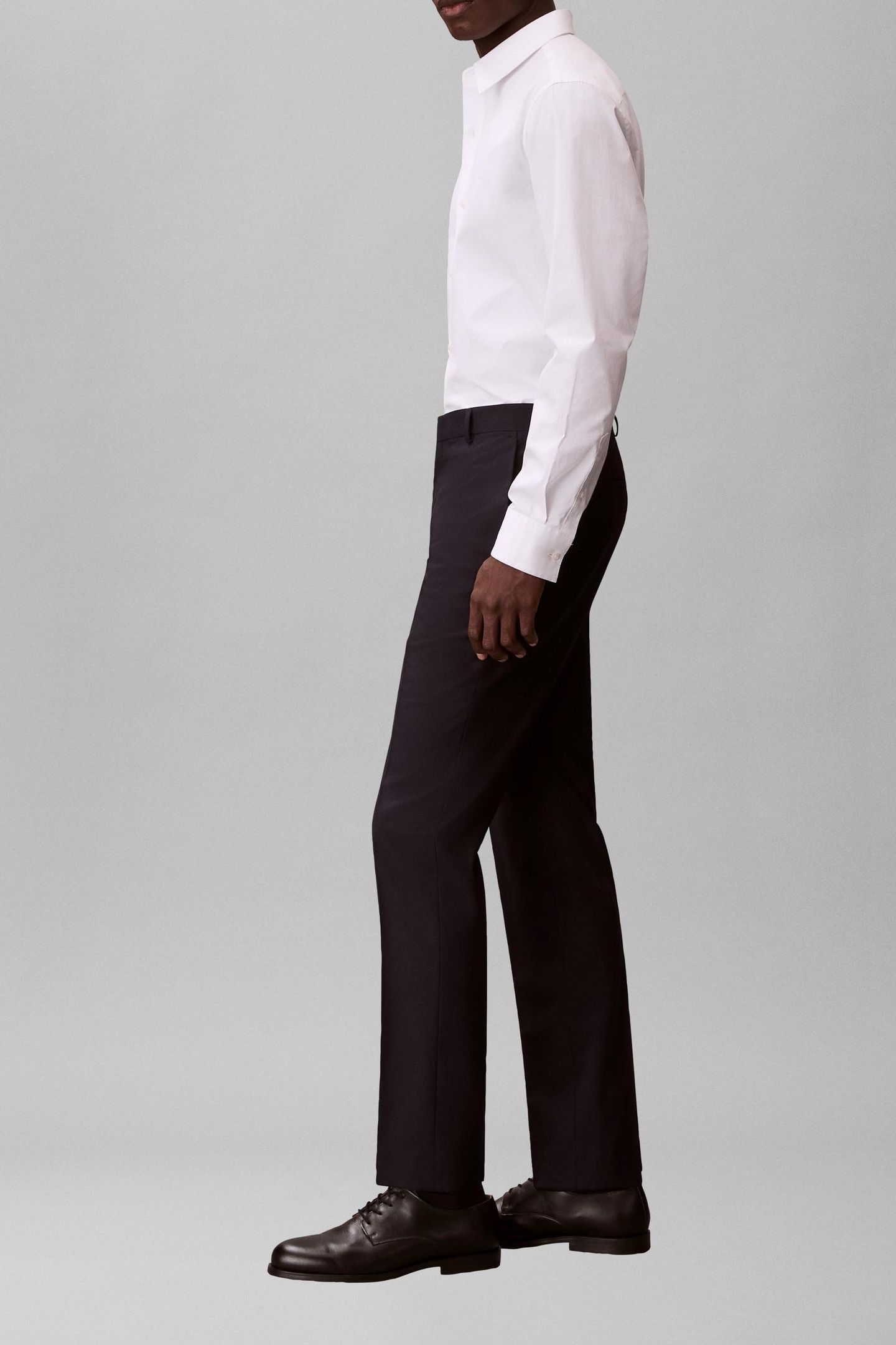 ITALIAN WOOL BLEND TROUSERS DARK SAPPHIRE 5
