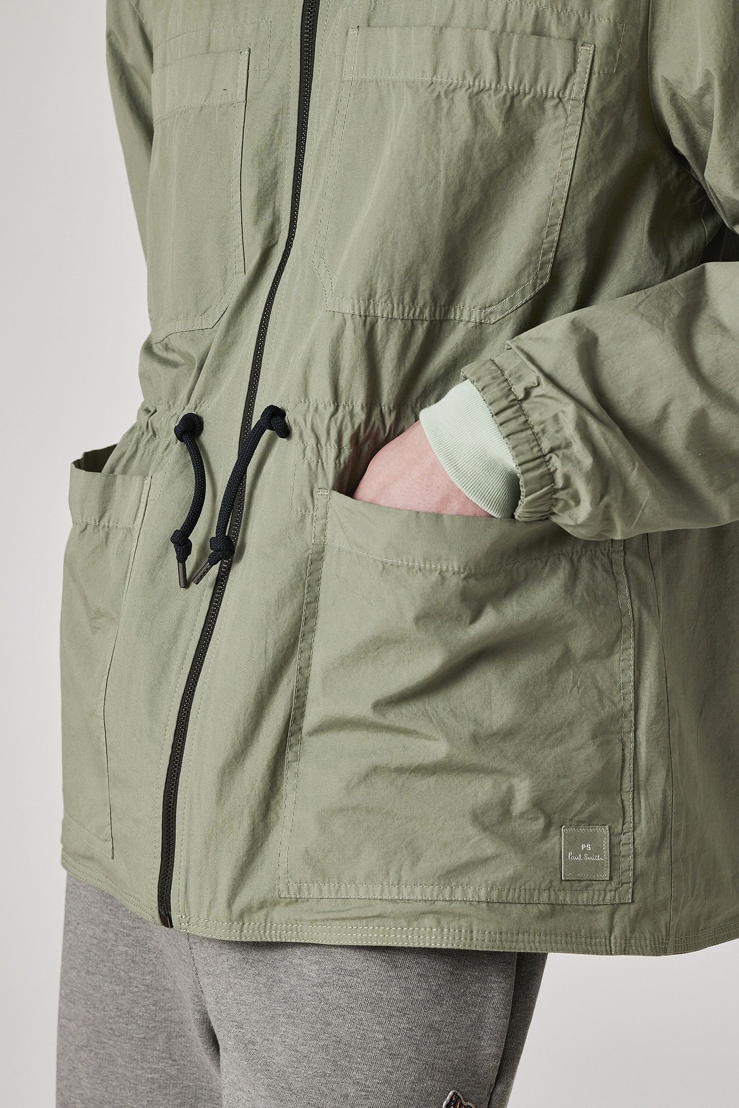 MENS REVERSIBLE HOODED JACKET LT GREYISH GREEN 8