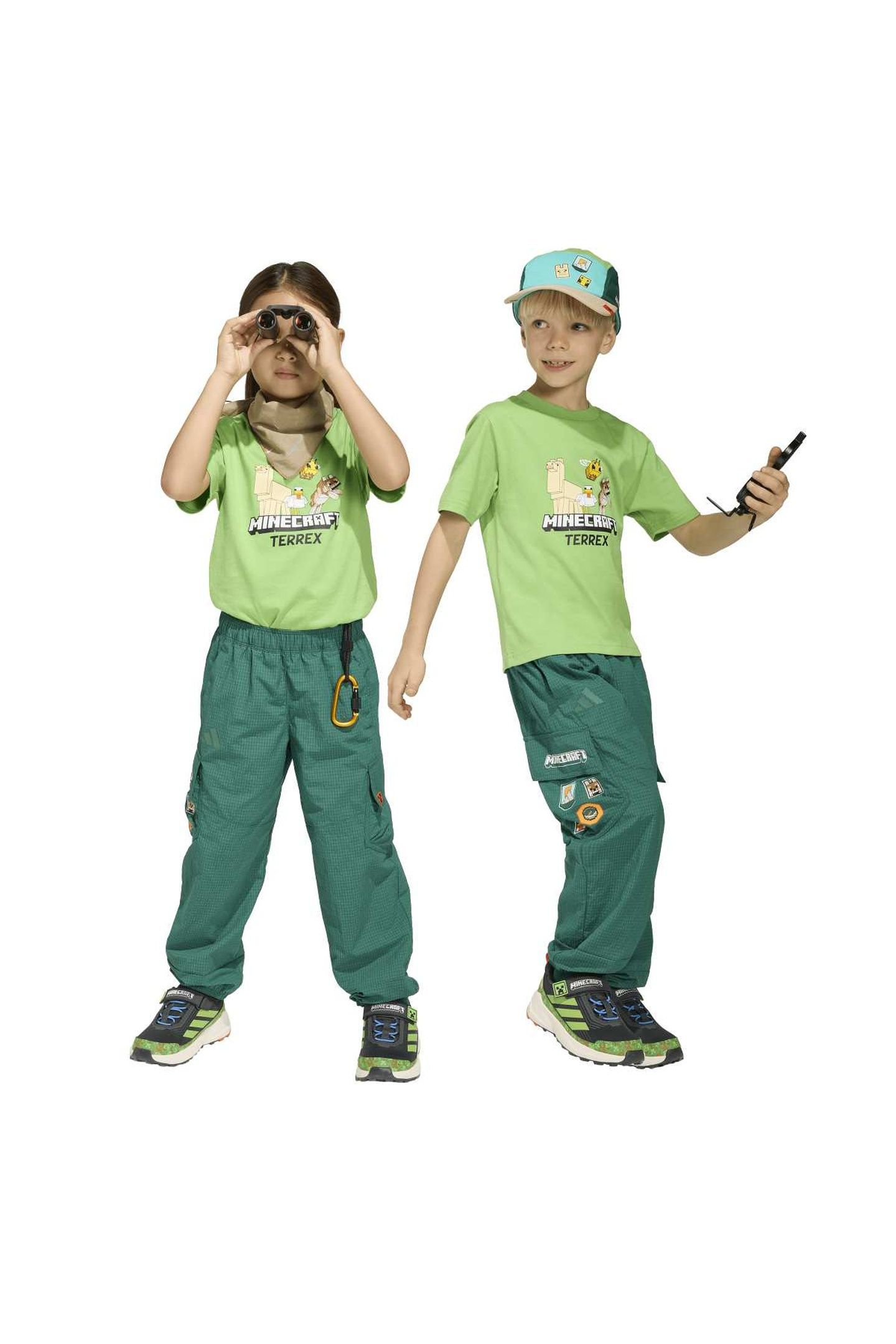 KIDS MINECRAFT TERREX CLIMA365 CARGO PANTS COLLEGIATE GREEN 7