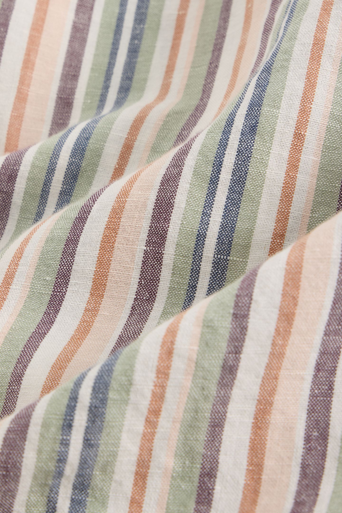 KESWICK SS STRIPE LINEN SHIRT GREEN MULTI 6