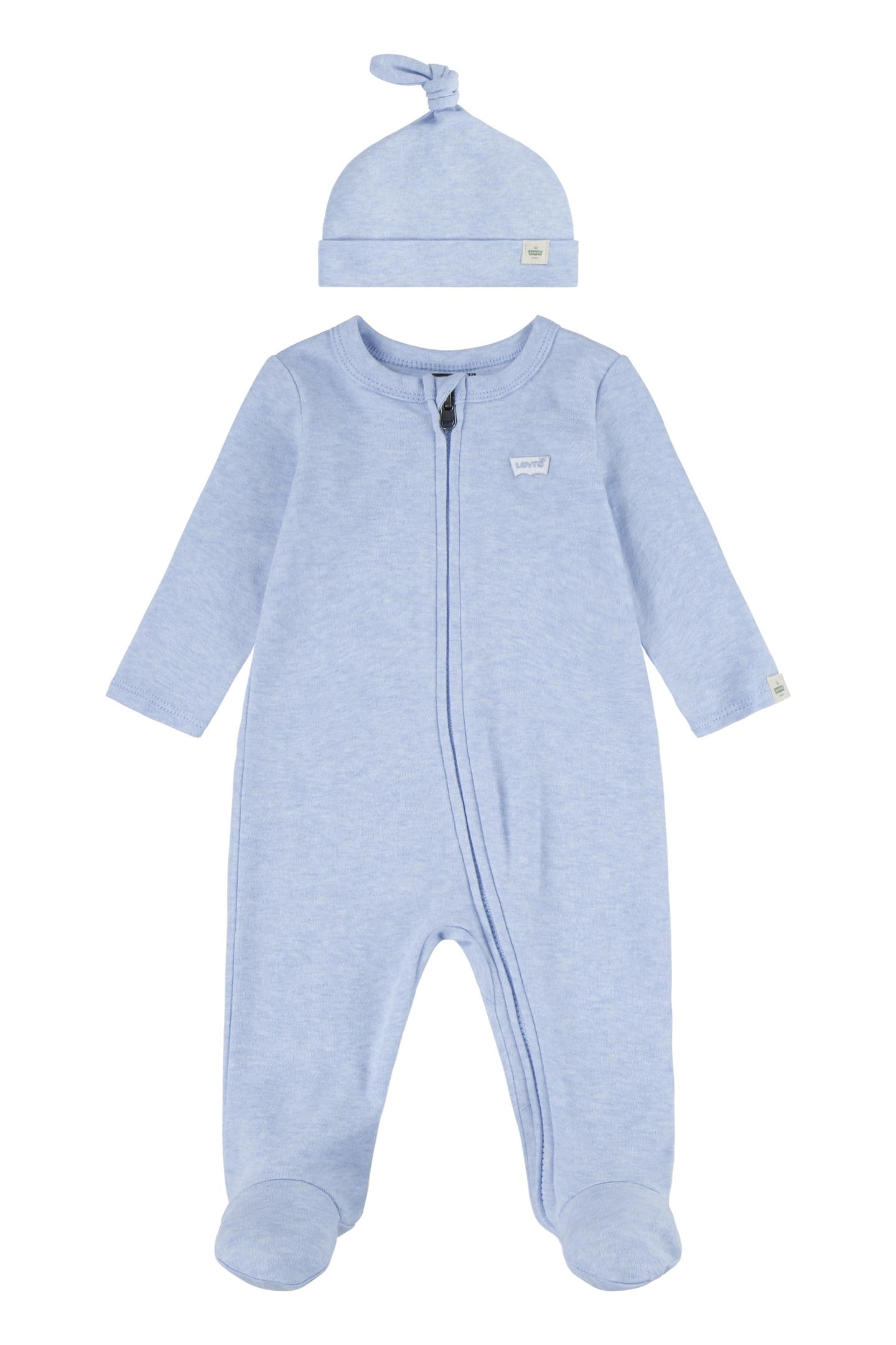 UNISEX FOOTED COVERALL & HAT SET LTMISTHEATHER 1