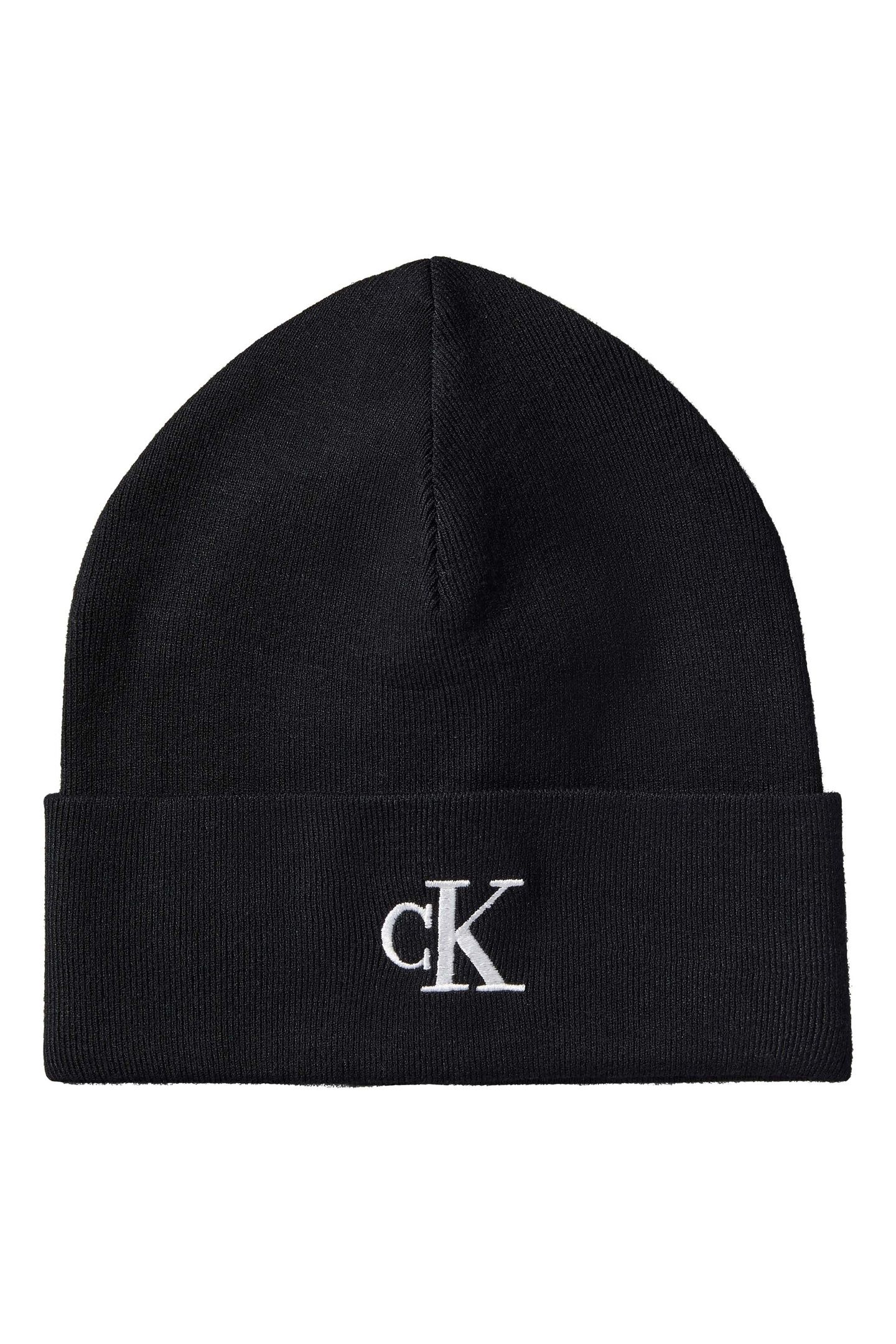 CK FINE RIB BEANIE BLACK 1