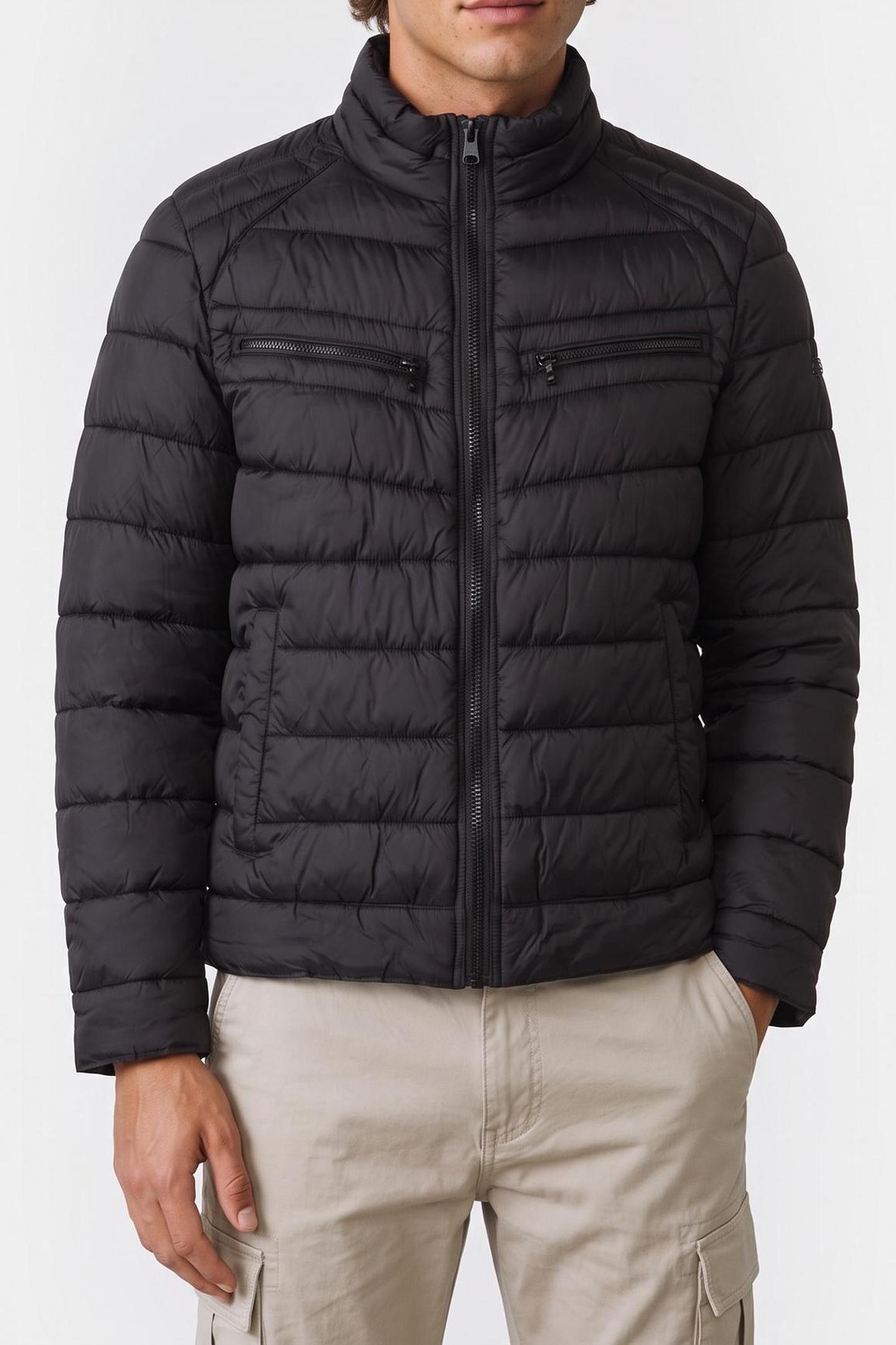 NON HOODED PACKABLE BLACK 1