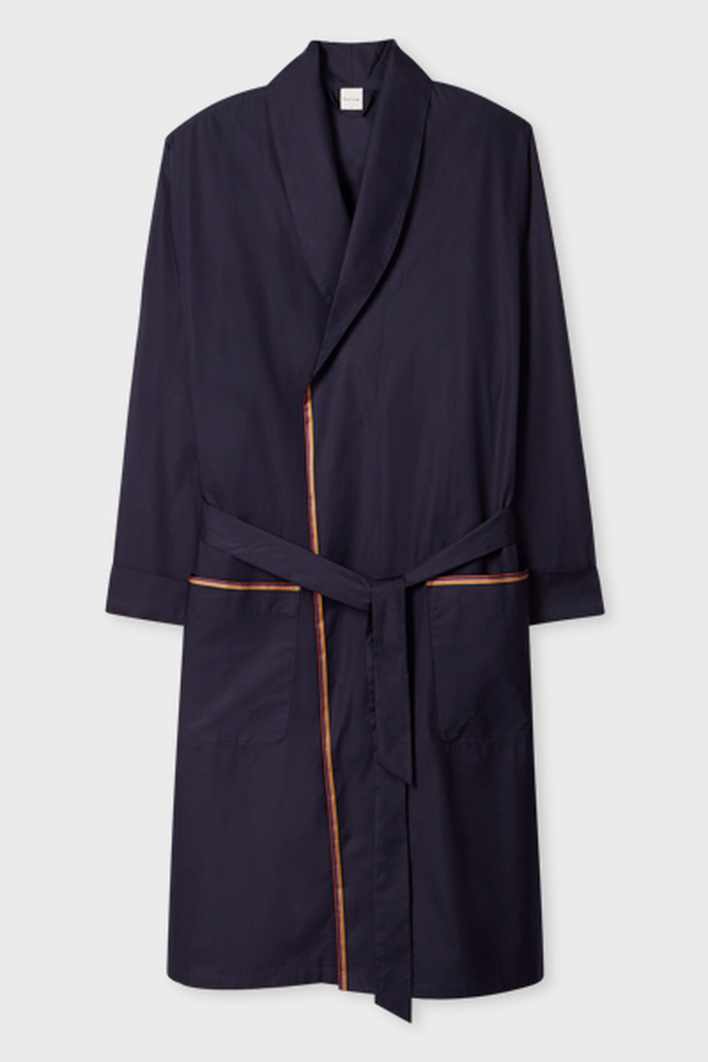 MEN DRESSING GOWN STRIPE VERY DARK NAVY 2