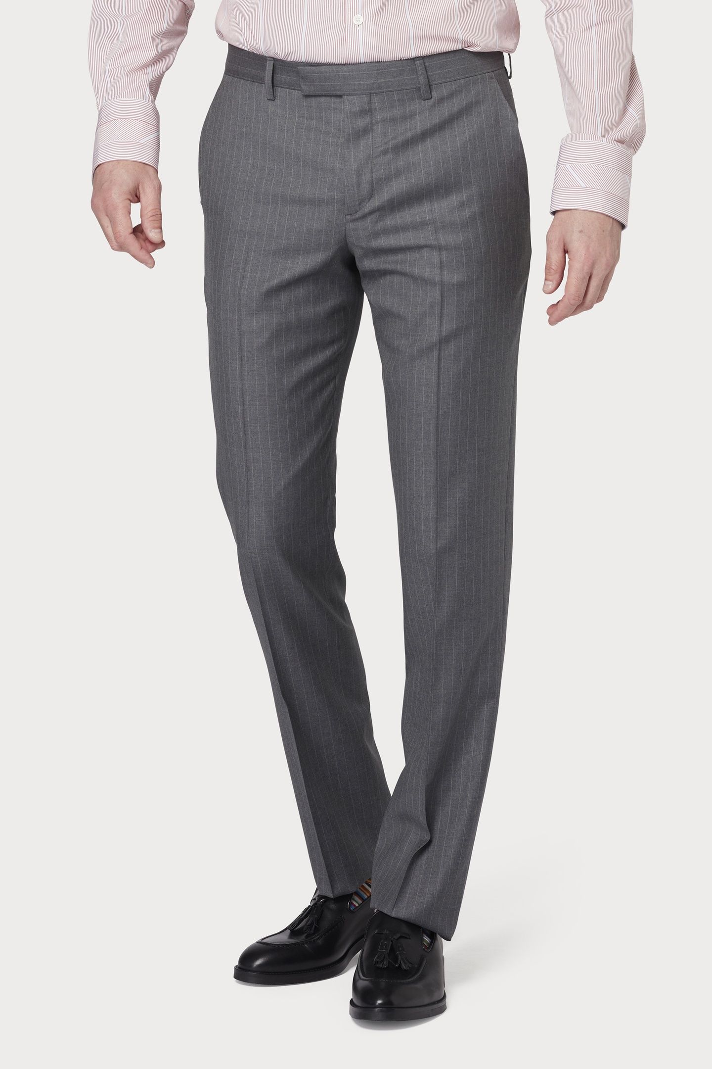 MENS SLIM FIT TROUSER GREY MELANGE 3