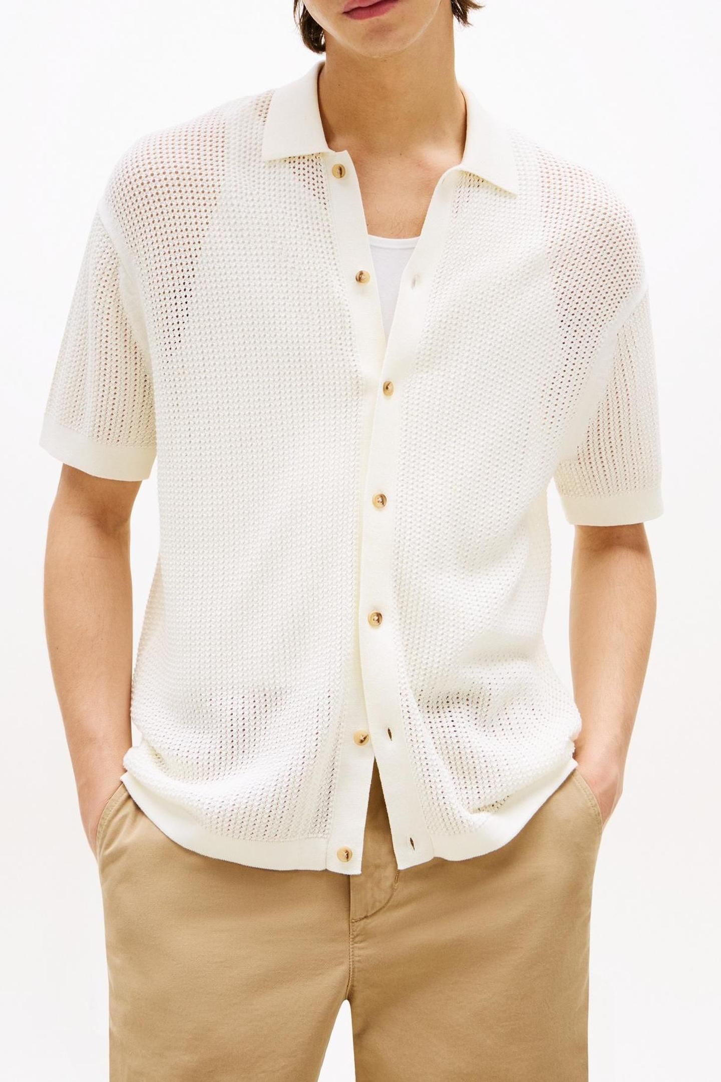 STRUCTURE OPEN KNIT IVORY PETAL 2