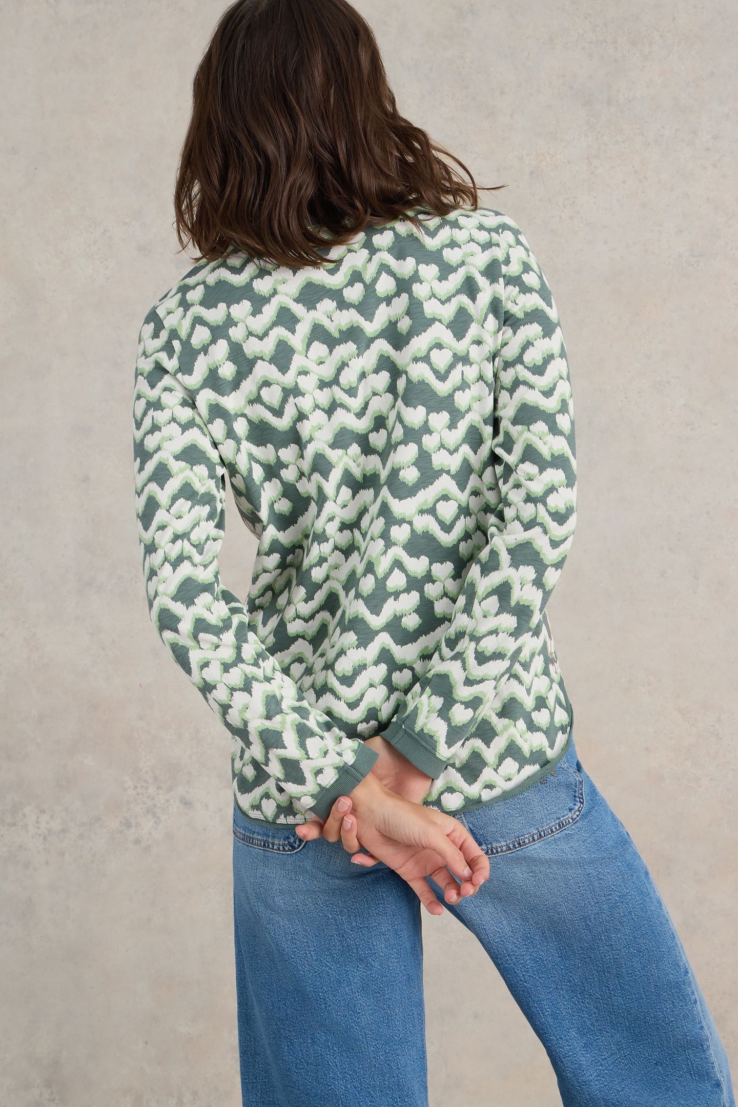 CLARA LS TEE TEAL PRINT 2
