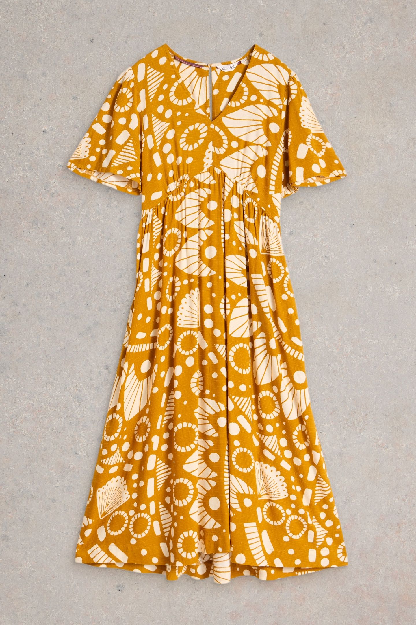 LUCY MIDI DRESS CHARTREUSE PRINT 4
