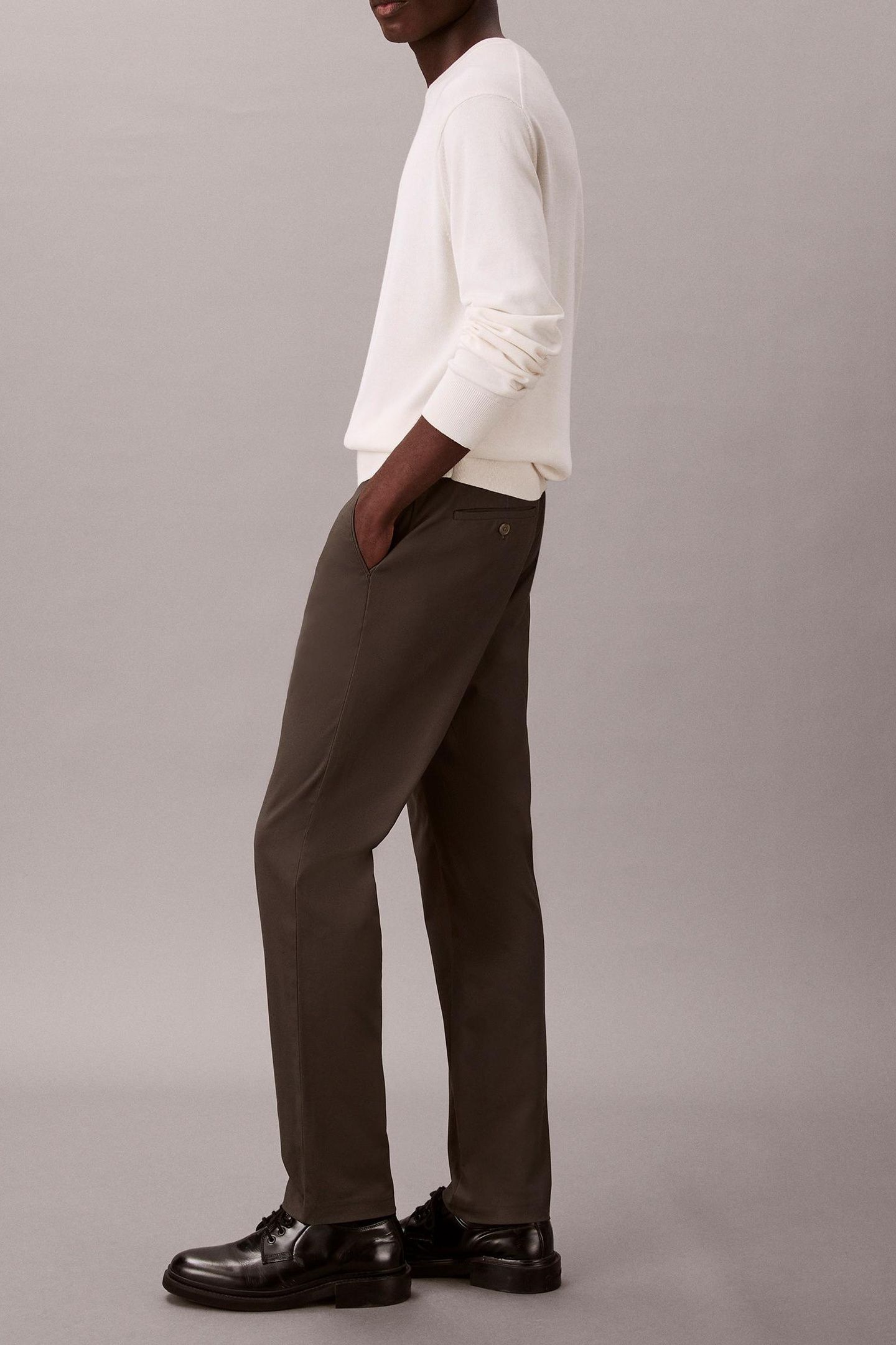 SLIM TAPERED SATEEN BELUGA 5