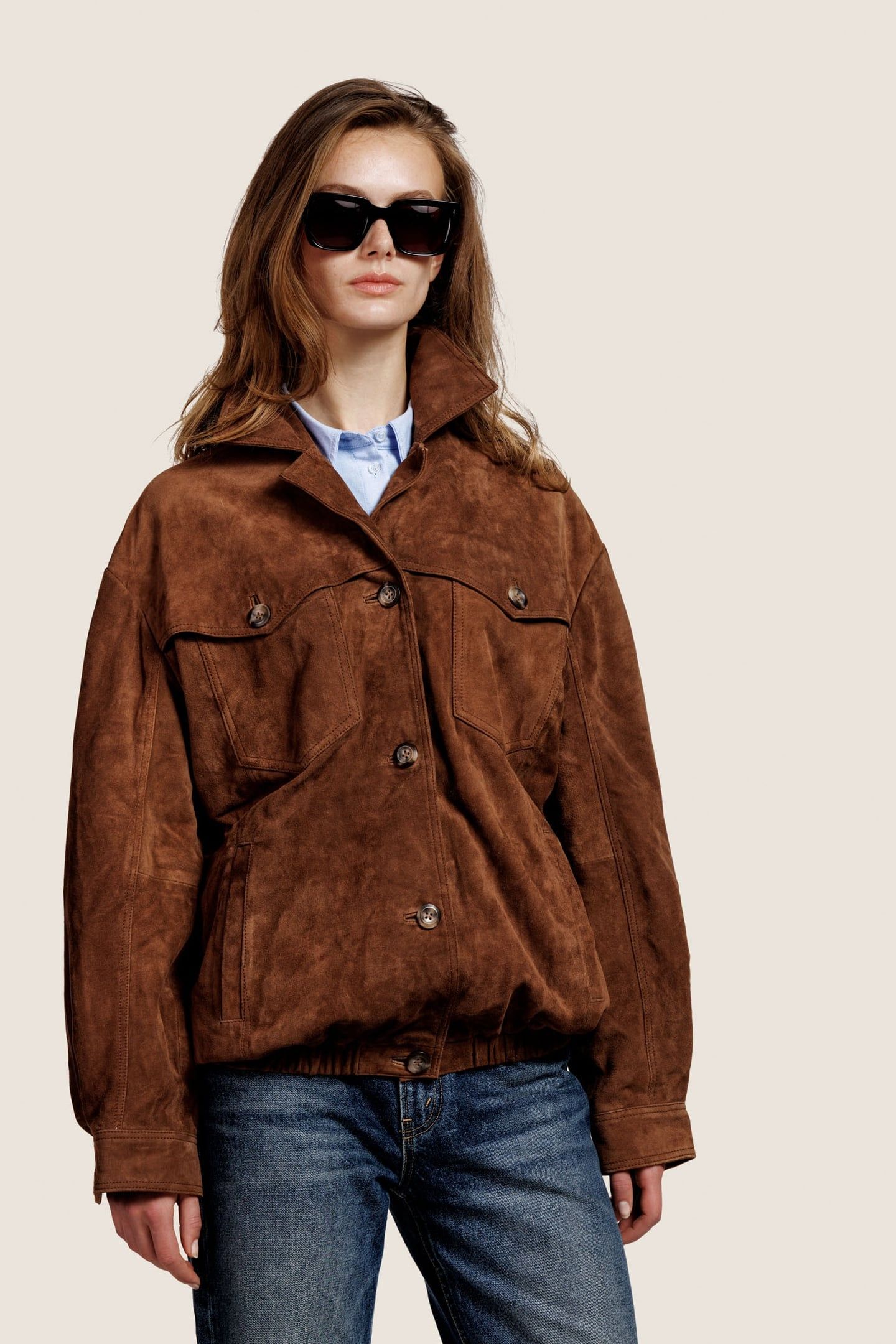 MORENA SUEDE JACKET TABACCO 2