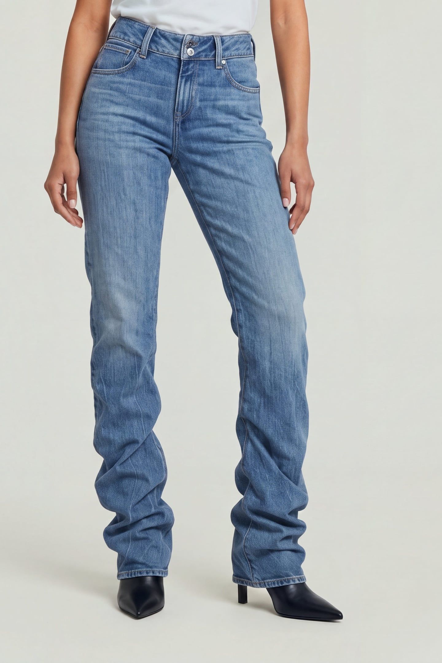 G-STAQ 3D LOW BOOTCUT MEDIUM BLUE 1