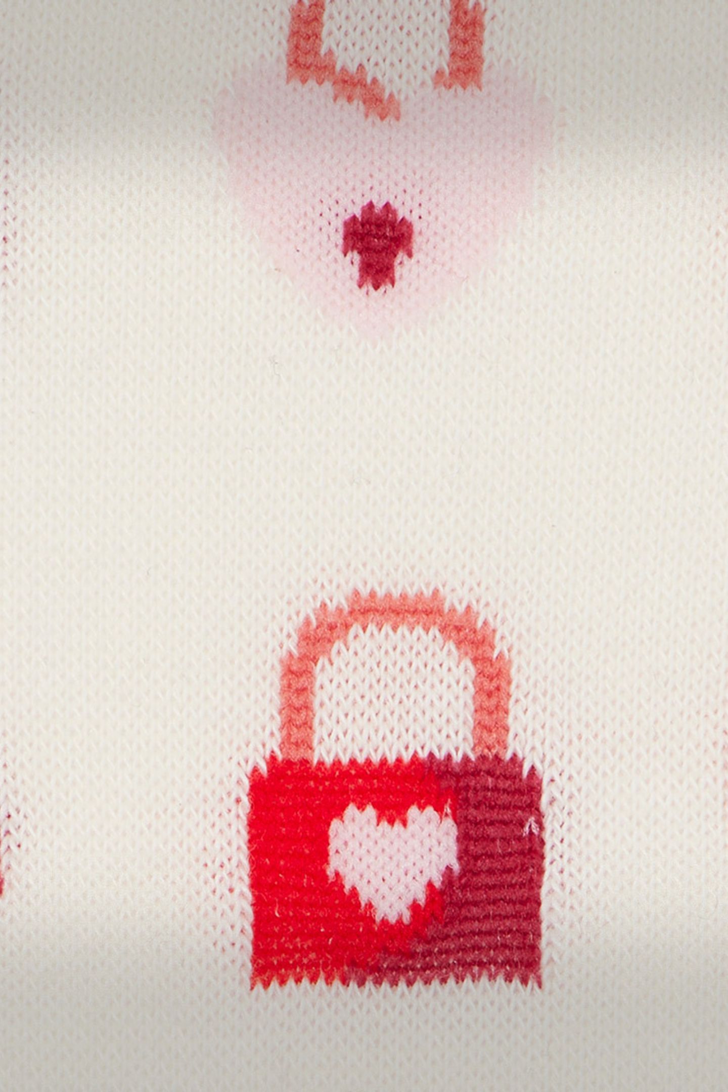 WOMEN SOCK HEART LOCKET OFF WHITE 7