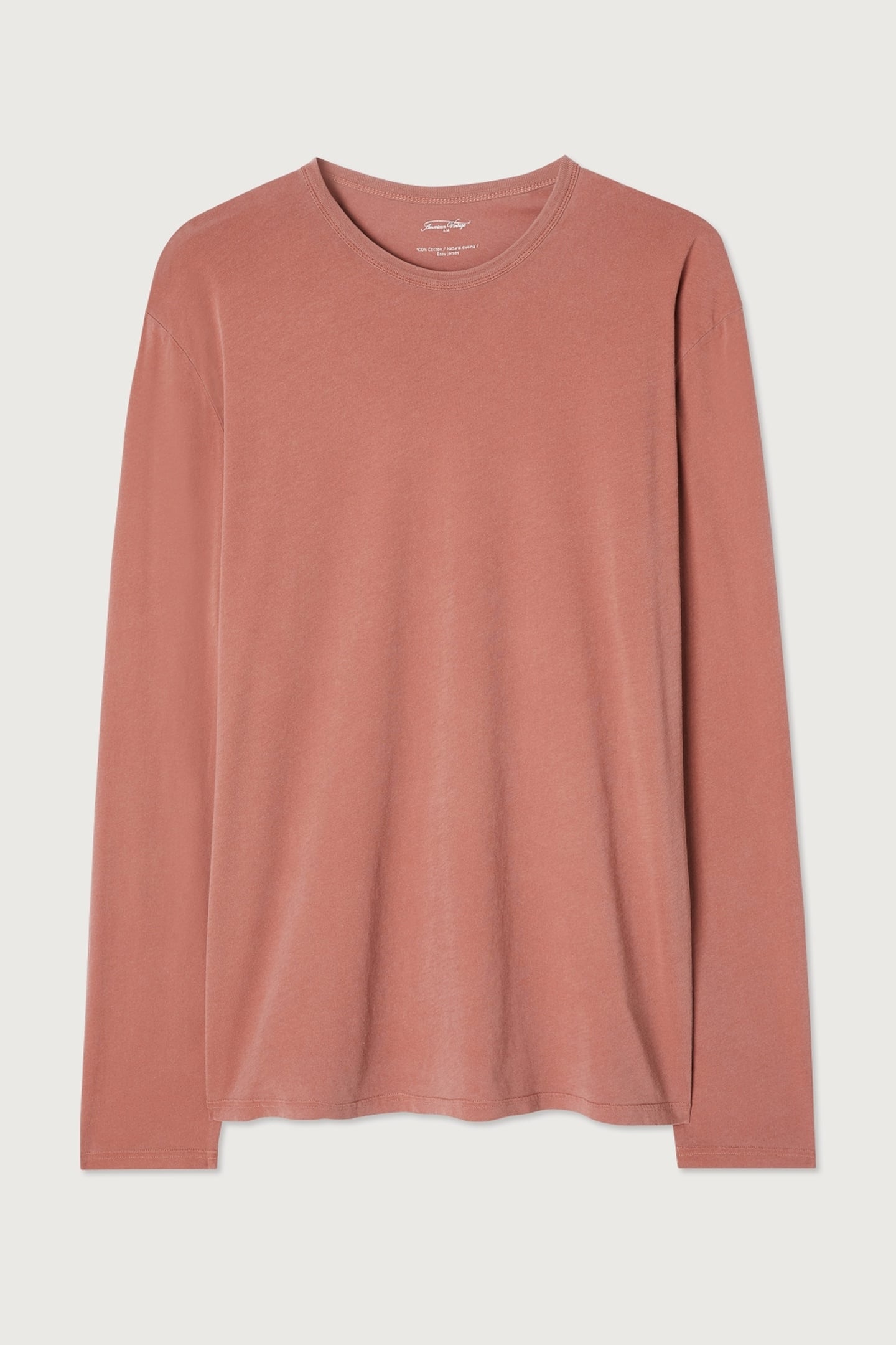 DEVON LONG-SLEEVE T-SHIRT TERRACOTTA VINTAGE 3