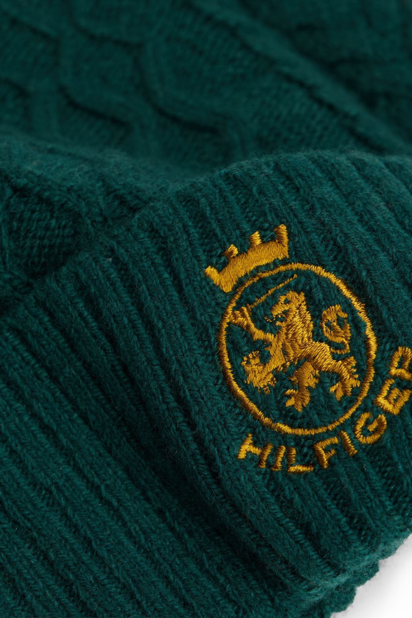 TH CREST KNIT BEANIE ORNAMENTAL GREEN/YELLOW 3
