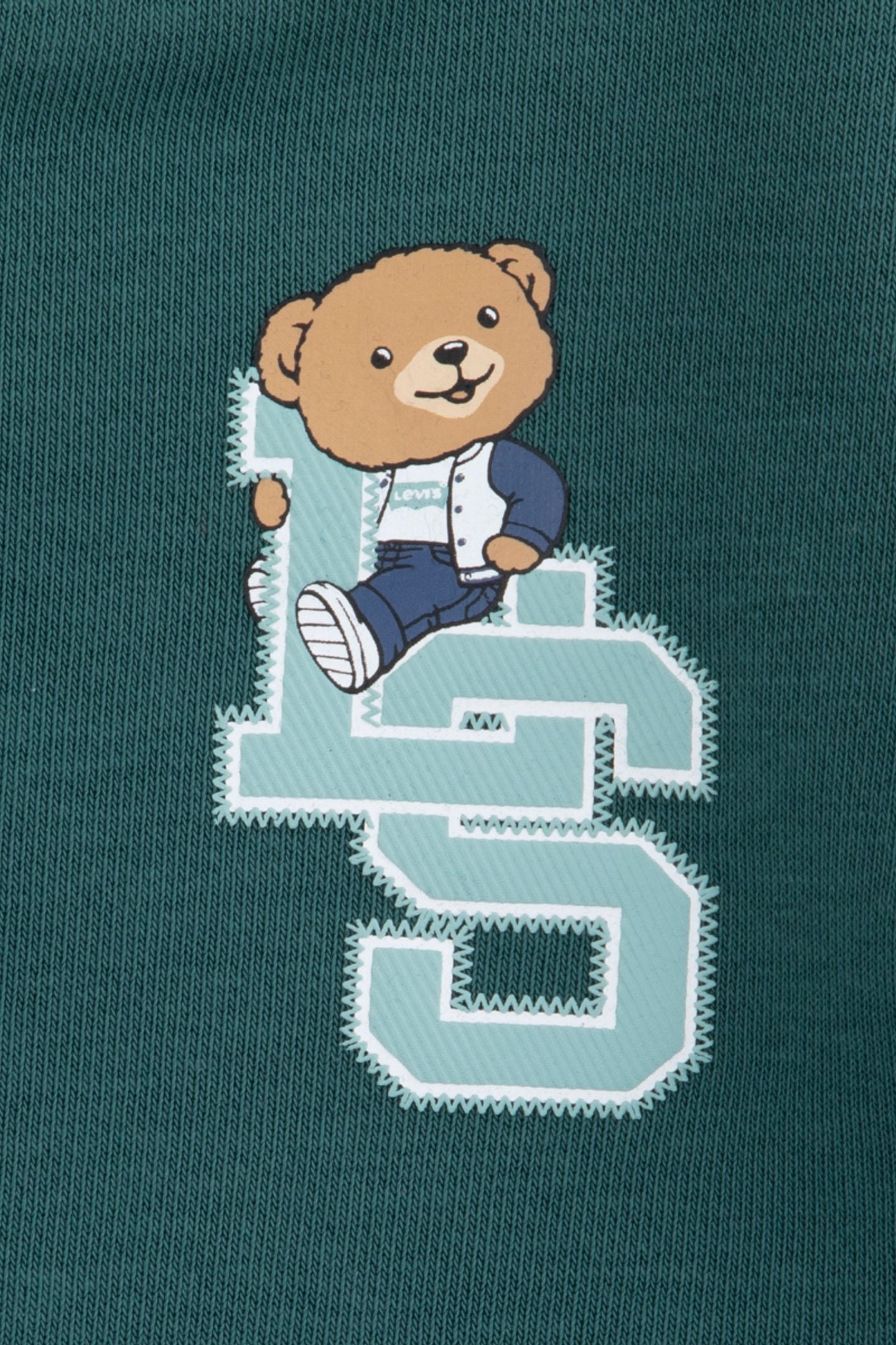 BOYS VARSITY LEVI TIPPED CREW BISTRO GREEN 4