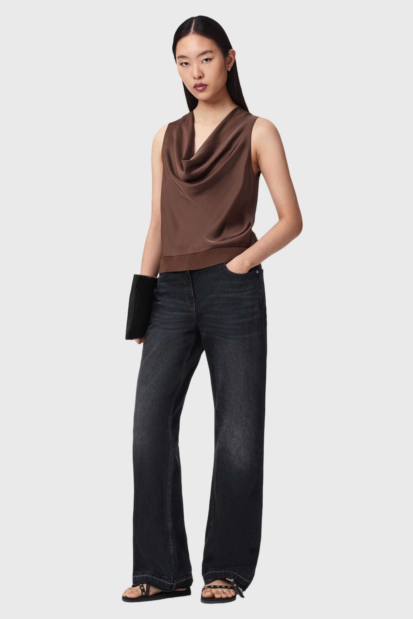 ZOEY COWL TOP PENNY BROWN 5