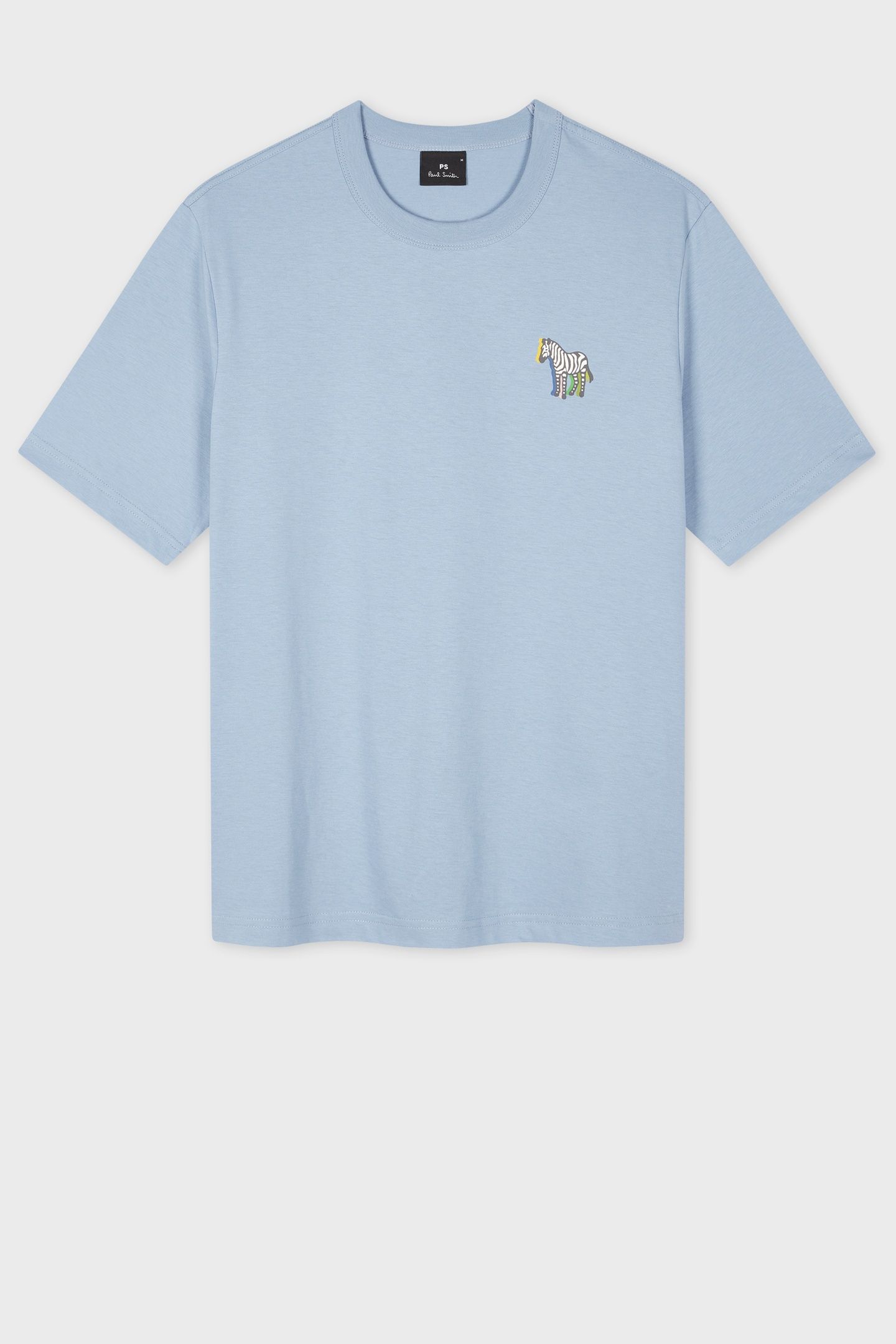 MENS REG FIT SS T SHIRT ZEBRA PUFF LIGHT BLUE 4