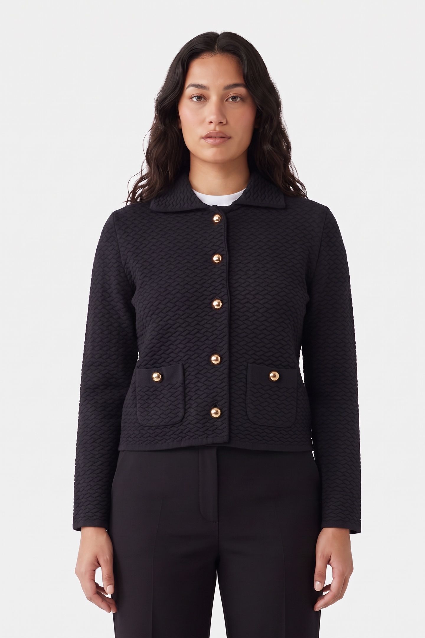 KNITTED JACKET BLACK 1