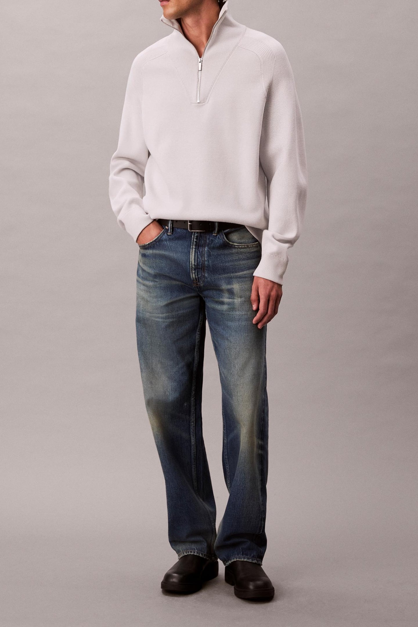 LS SNOWY TECH KNIT SWEATER CHALK 3