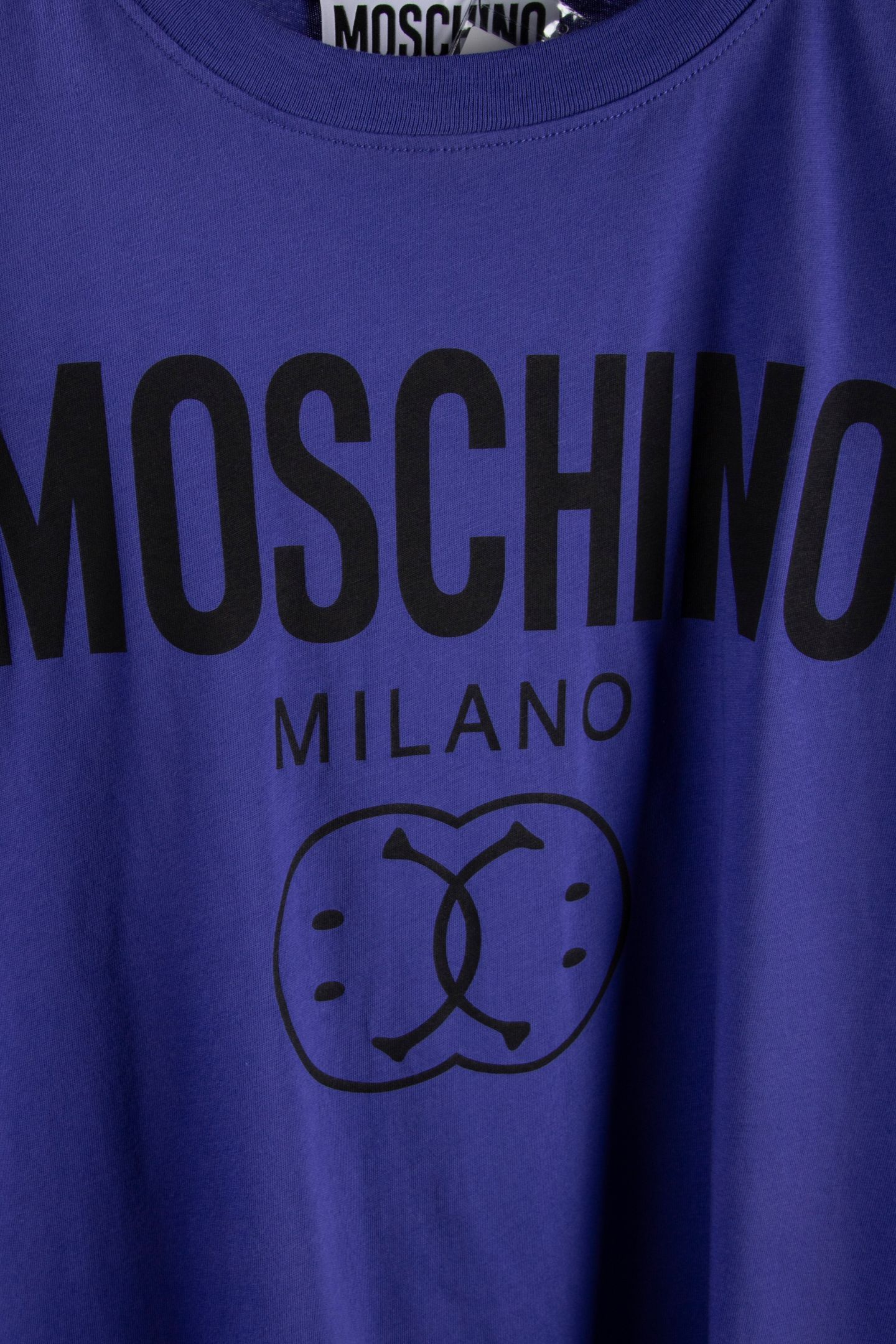 DOUBLE SMILEY® ORGANIC JERSEY T-SHIRT BLUE 4