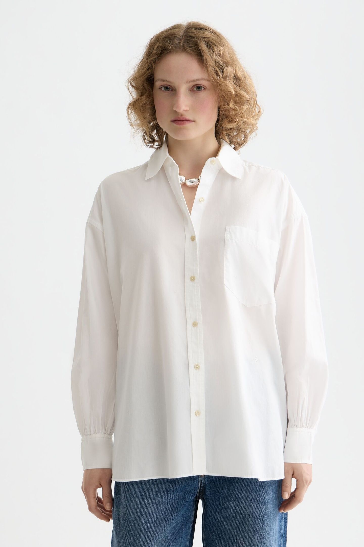 GIRLFRIEND POPLIN SHIRT WHITE 1