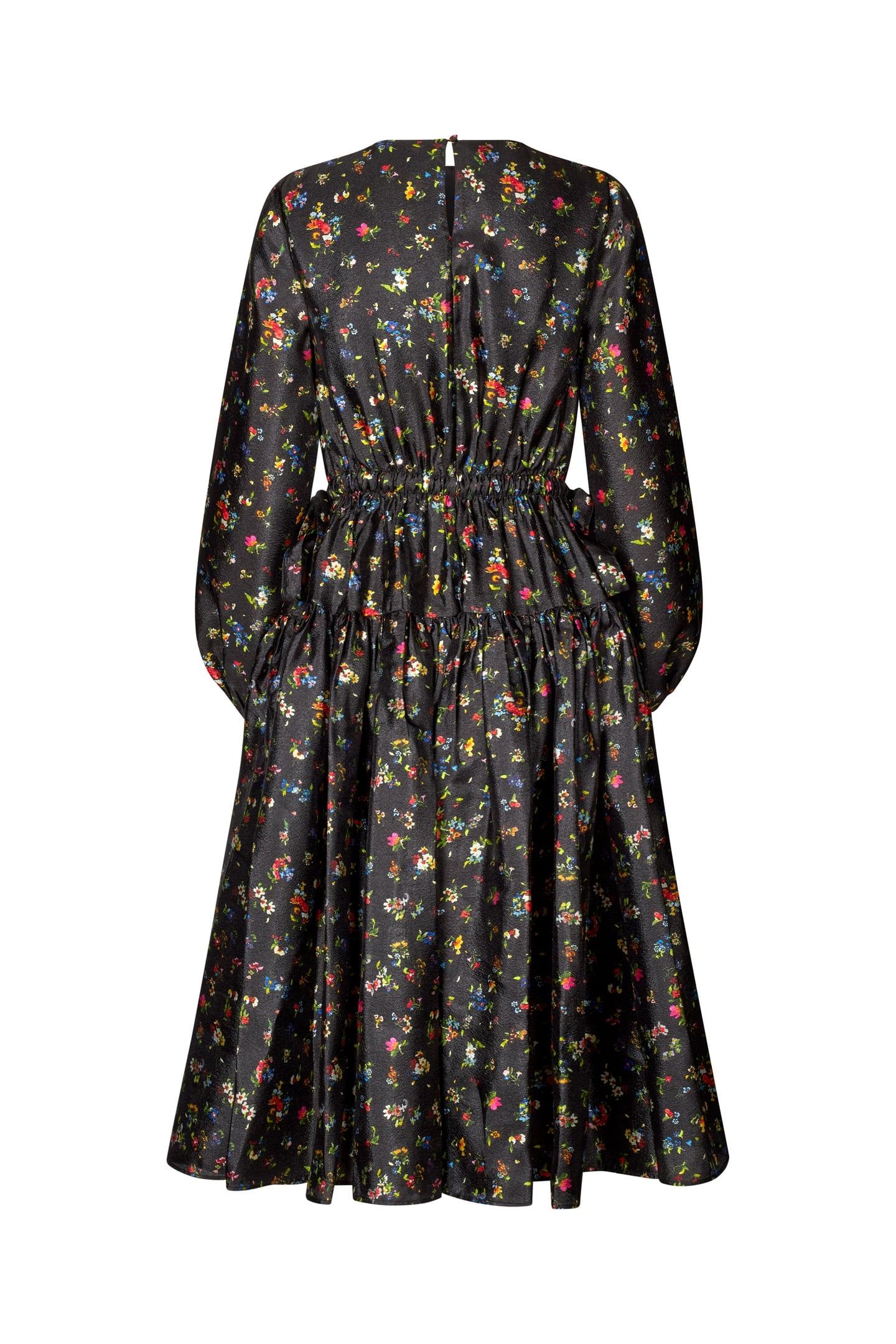 WAIST TIE RUFFLE MIDI DRESS MAGNOLIA GARDEN 4
