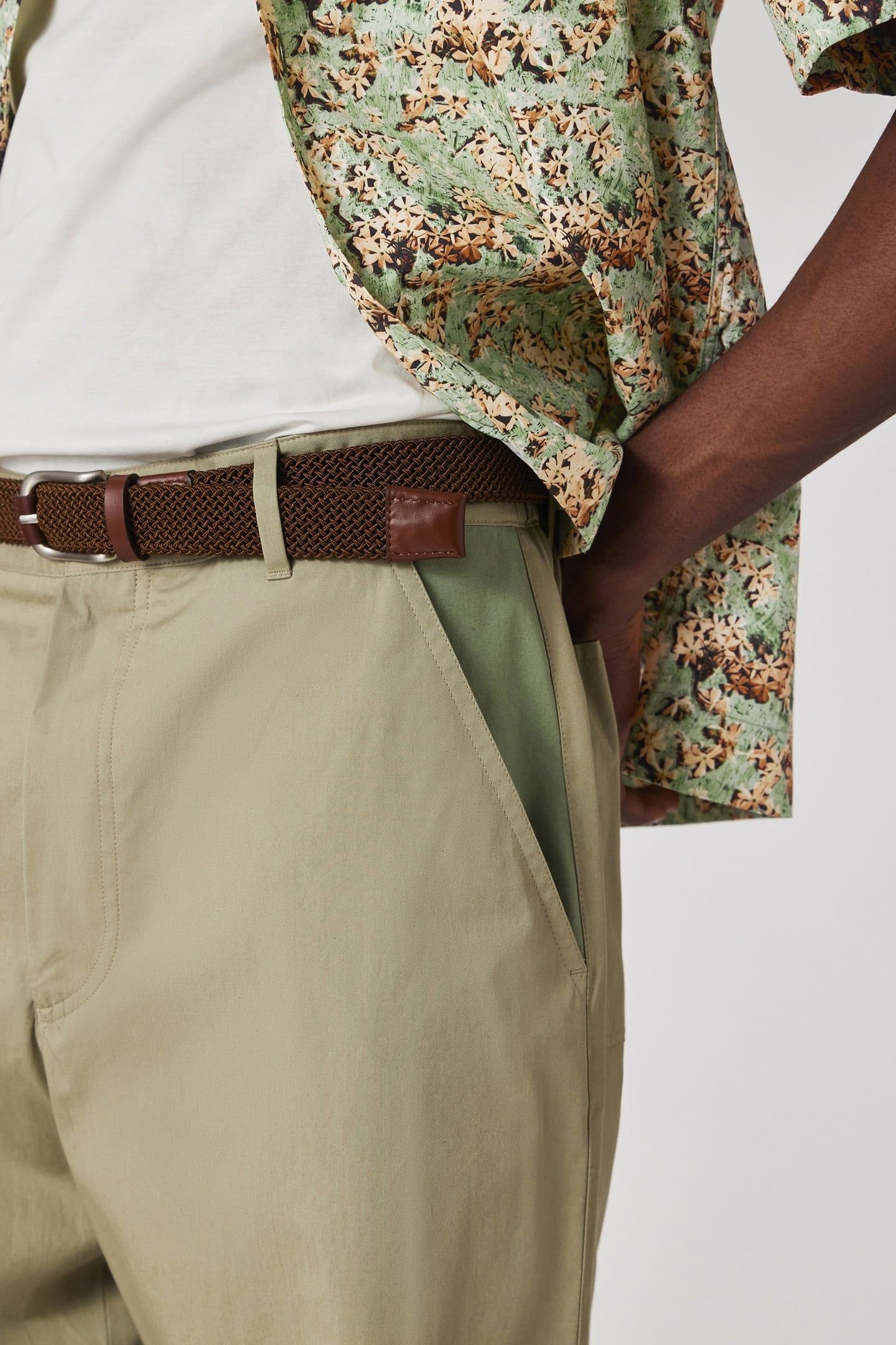 MENS TROUSER LT GREYISH GREEN 8