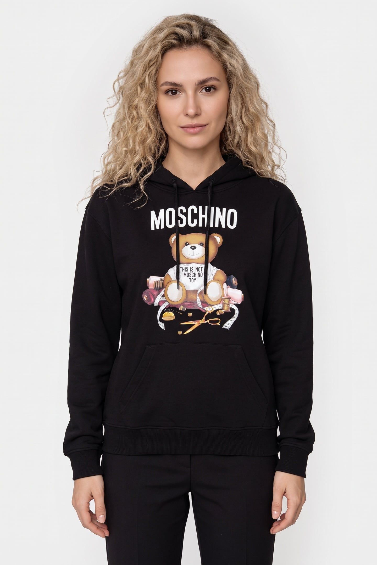 TAILOR TEDDY BEAR HOODIE BLACK 1