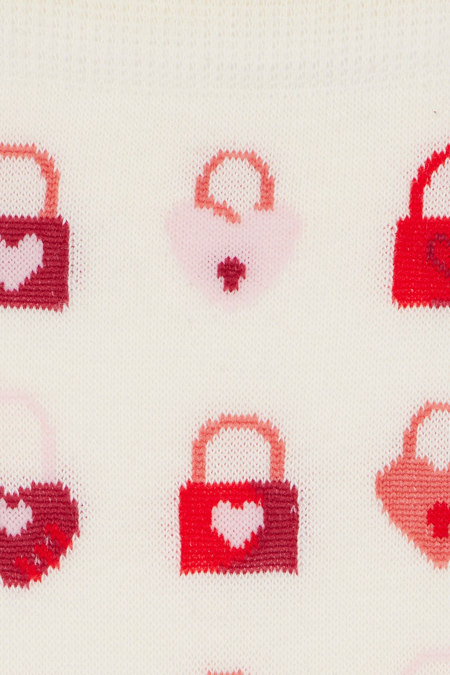 WOMEN SOCK HEART LOCKET OFF WHITE 8
