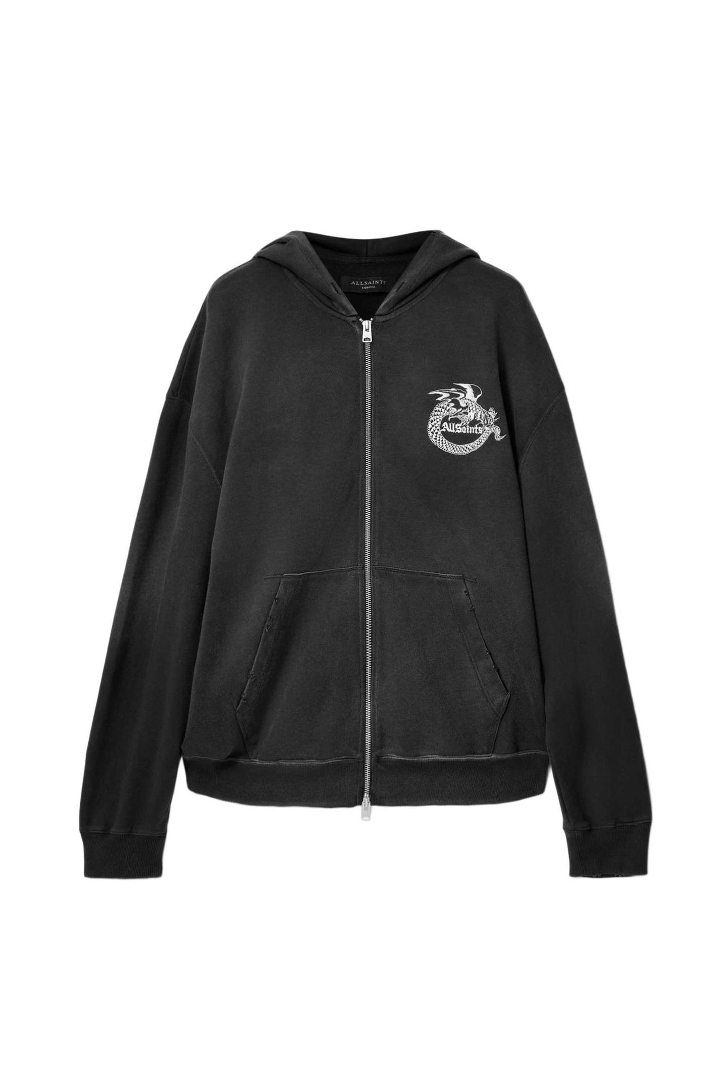 TERRA ZIP THROUGH WASHED BLACK 5