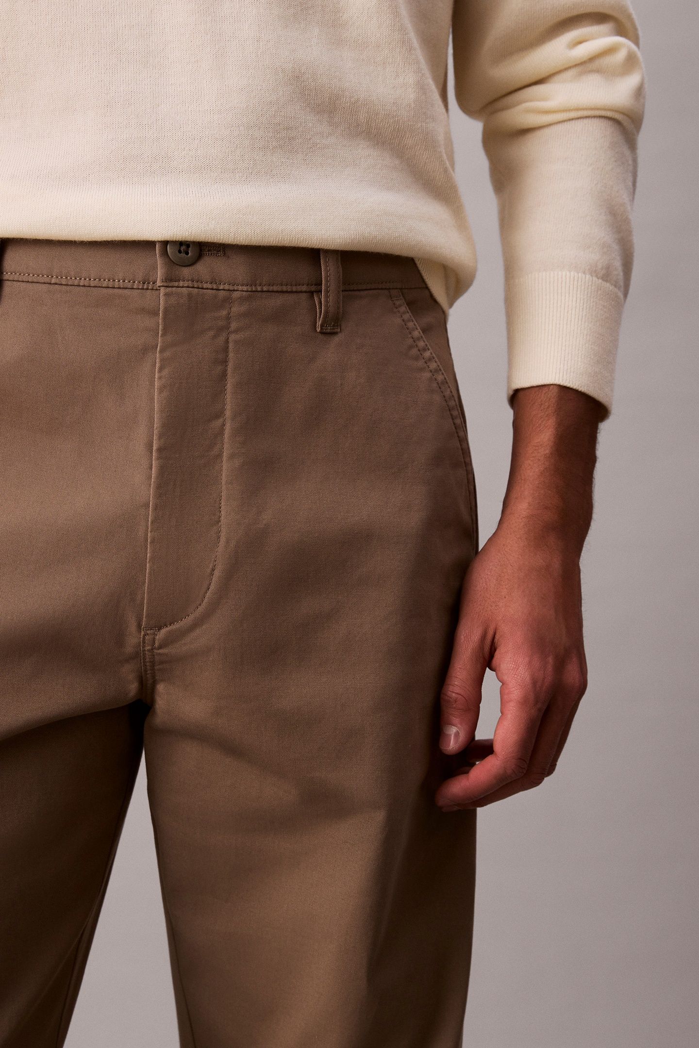 90S STRAIGHT TWILL COTTON TAUPE TONE 6