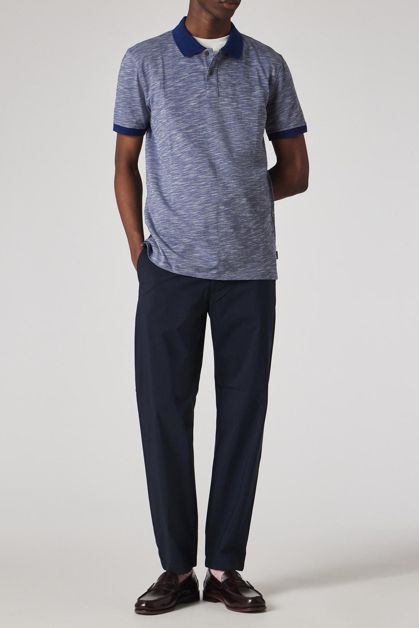 MENS REG FIT SS POLO SHIRT VERY DARK NAVY 1