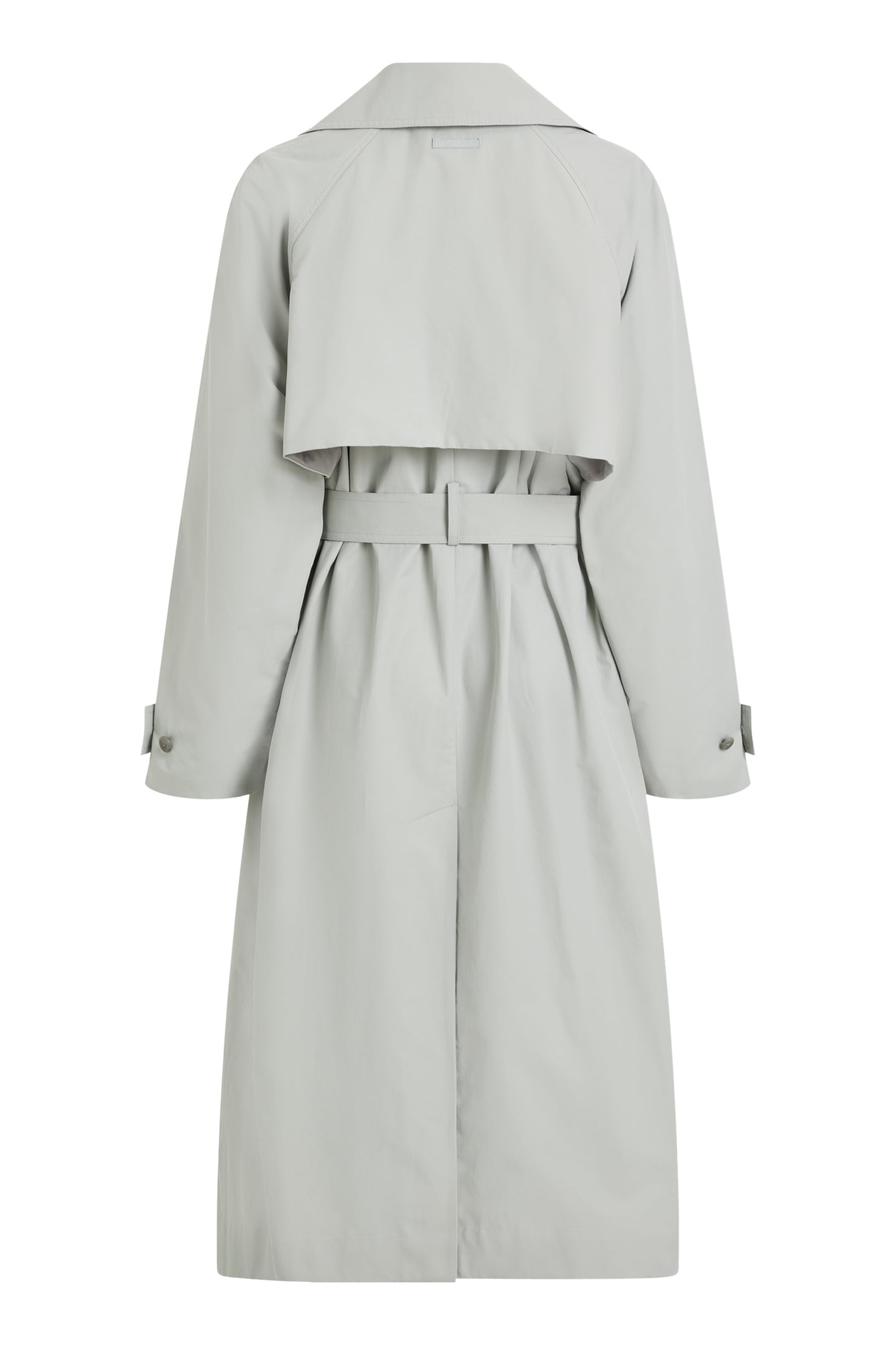 COTTON NYLON TRENCH COAT OCEAN MIST GREY 5