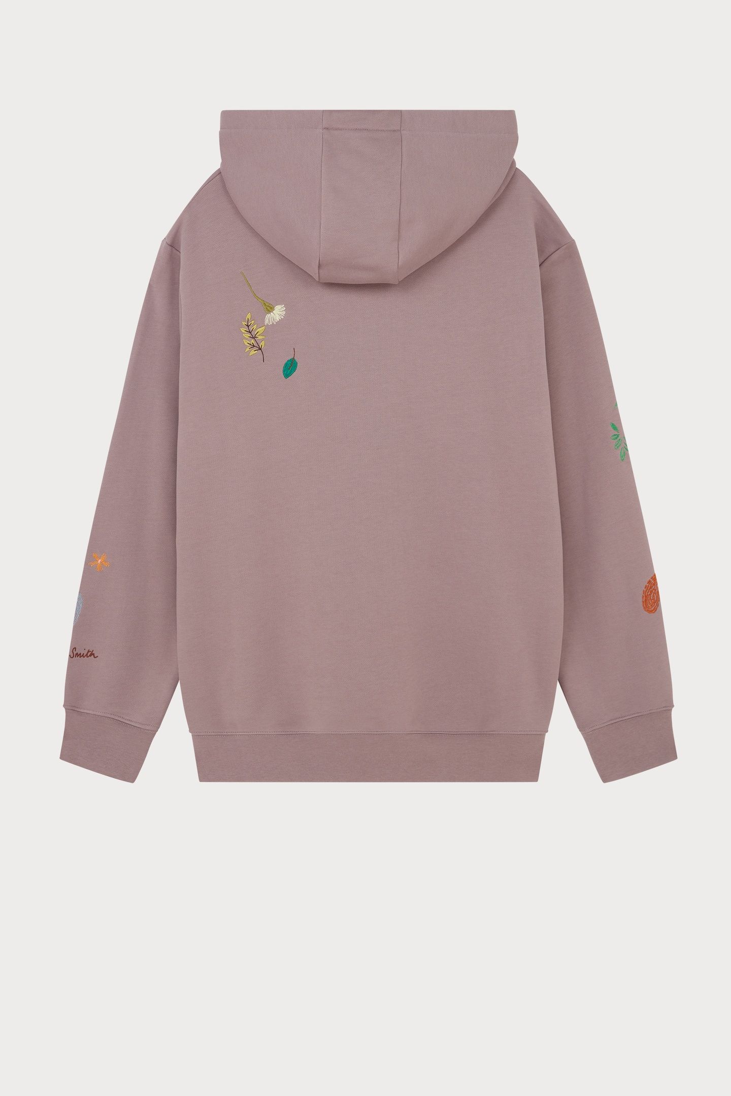 MENS HOODIE WITH EMBROIDERY MAUVE 2