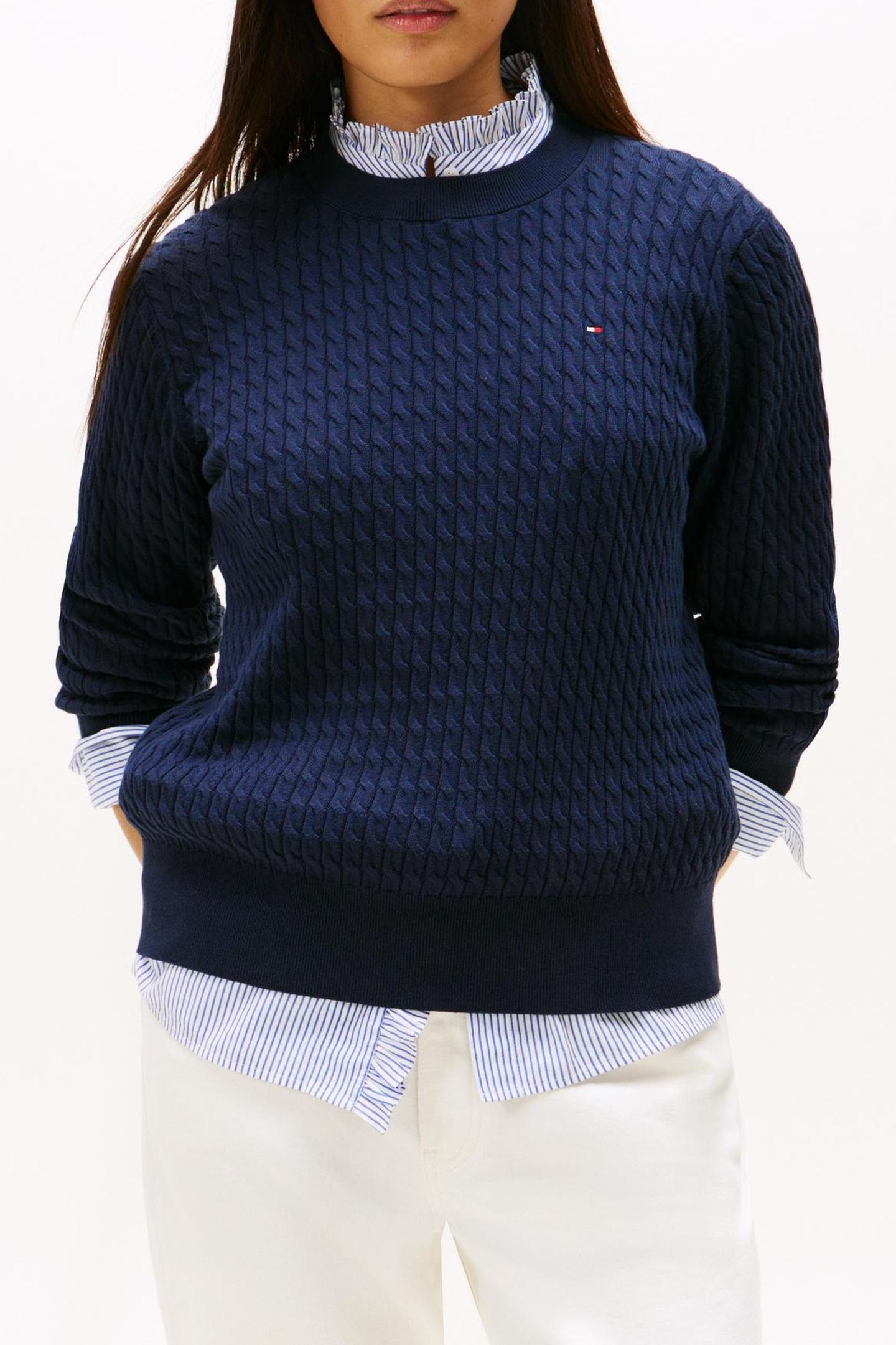 CO CABLE FINE GG C-NECK DARK NIGHT NAVY GS TIPPING 1