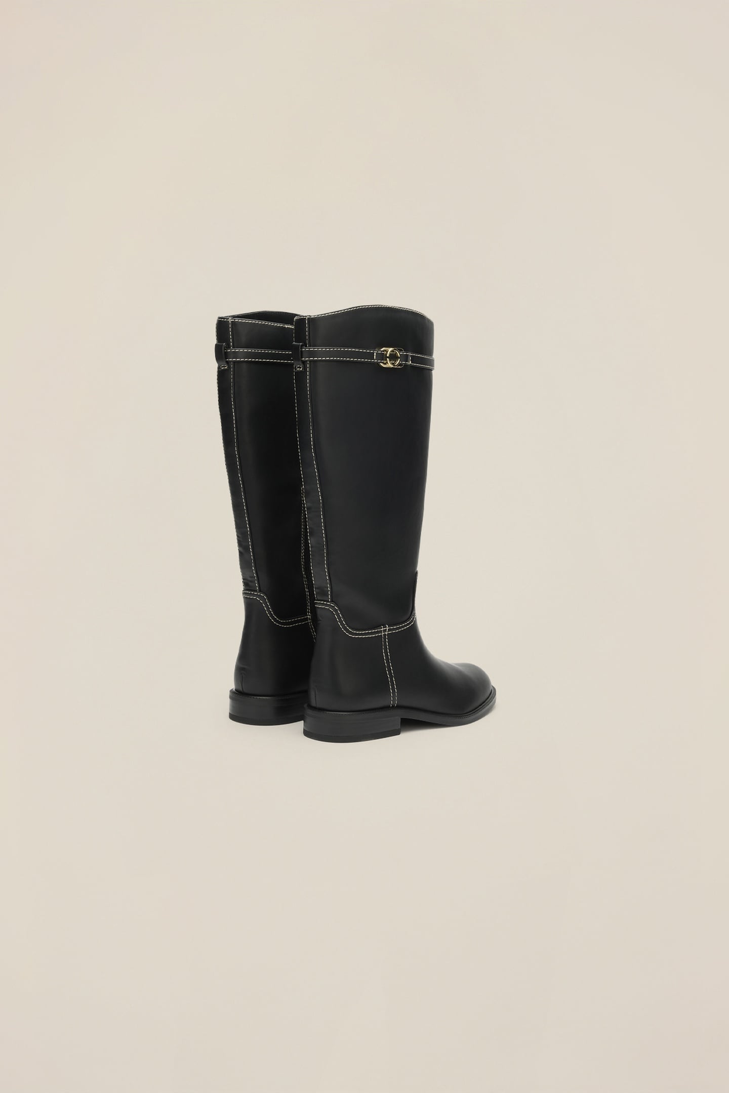 FLAT TALL BOOTS BLACK 4