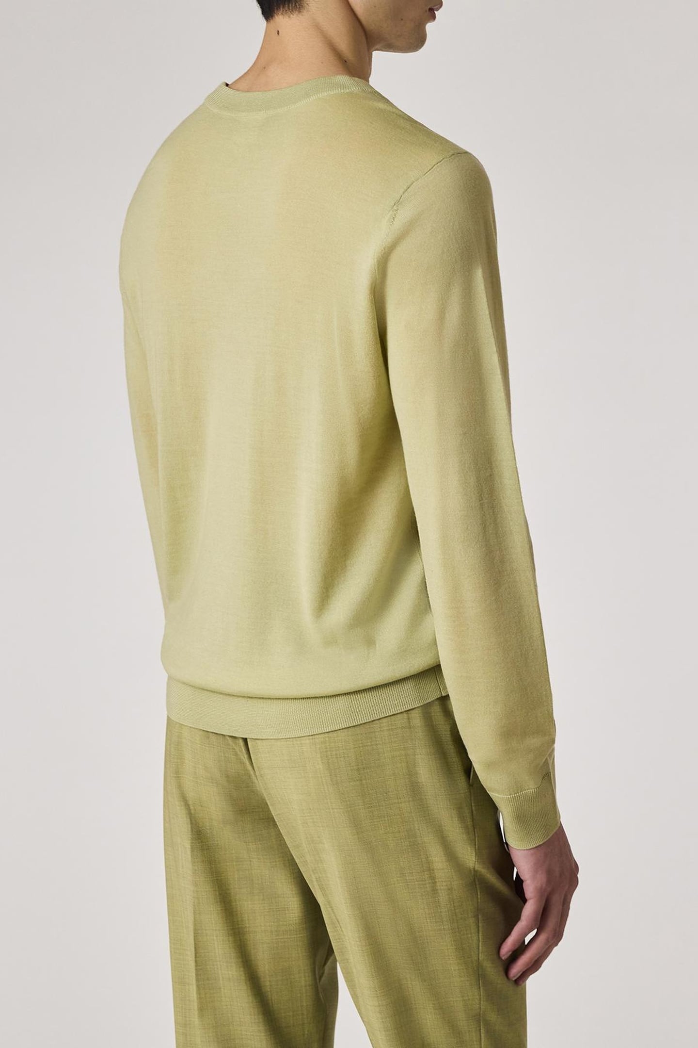 MENS SWEATER CREW NECK LIME GREEN 3