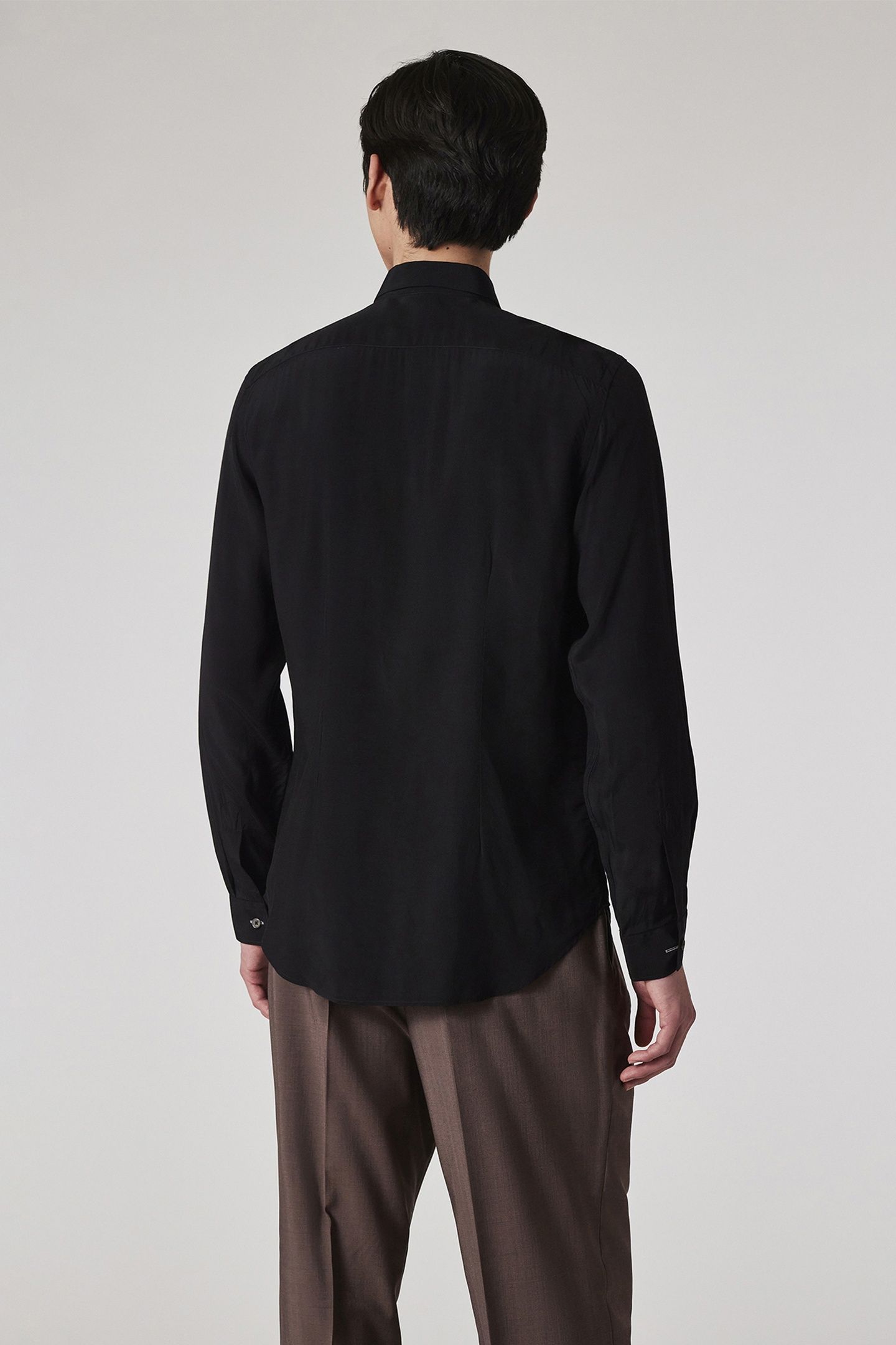 MENS S/C SLIM FIT SHIRT BLACK 2