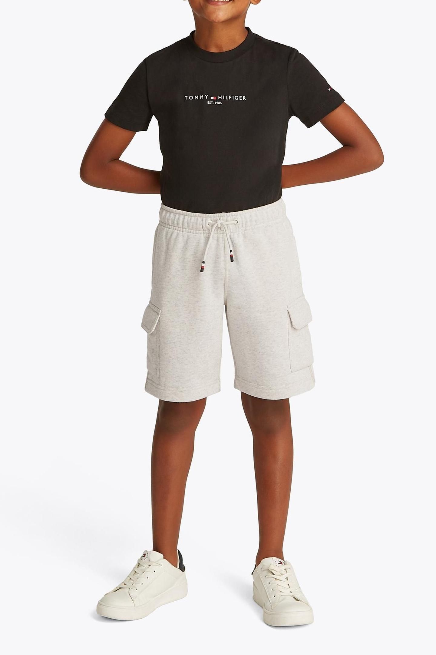 BOYS CARGO SWEATSHORT SNOW WHITE HEATHER 1