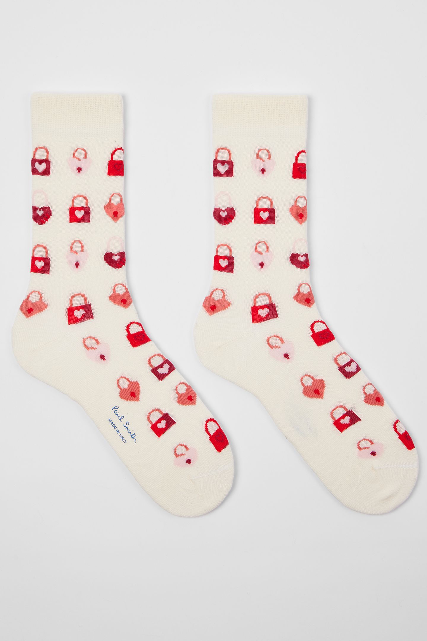 WOMEN SOCK HEART LOCKET OFF WHITE 4