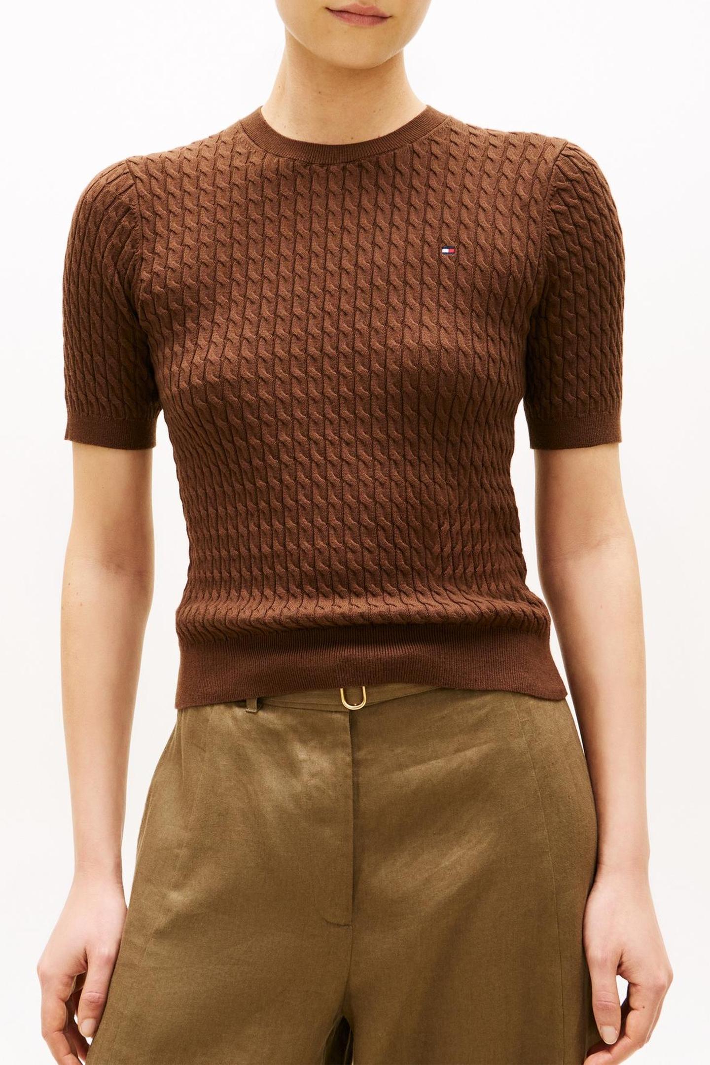 CO CABLE FINE GG C-NECK LEGACY BROWN 1