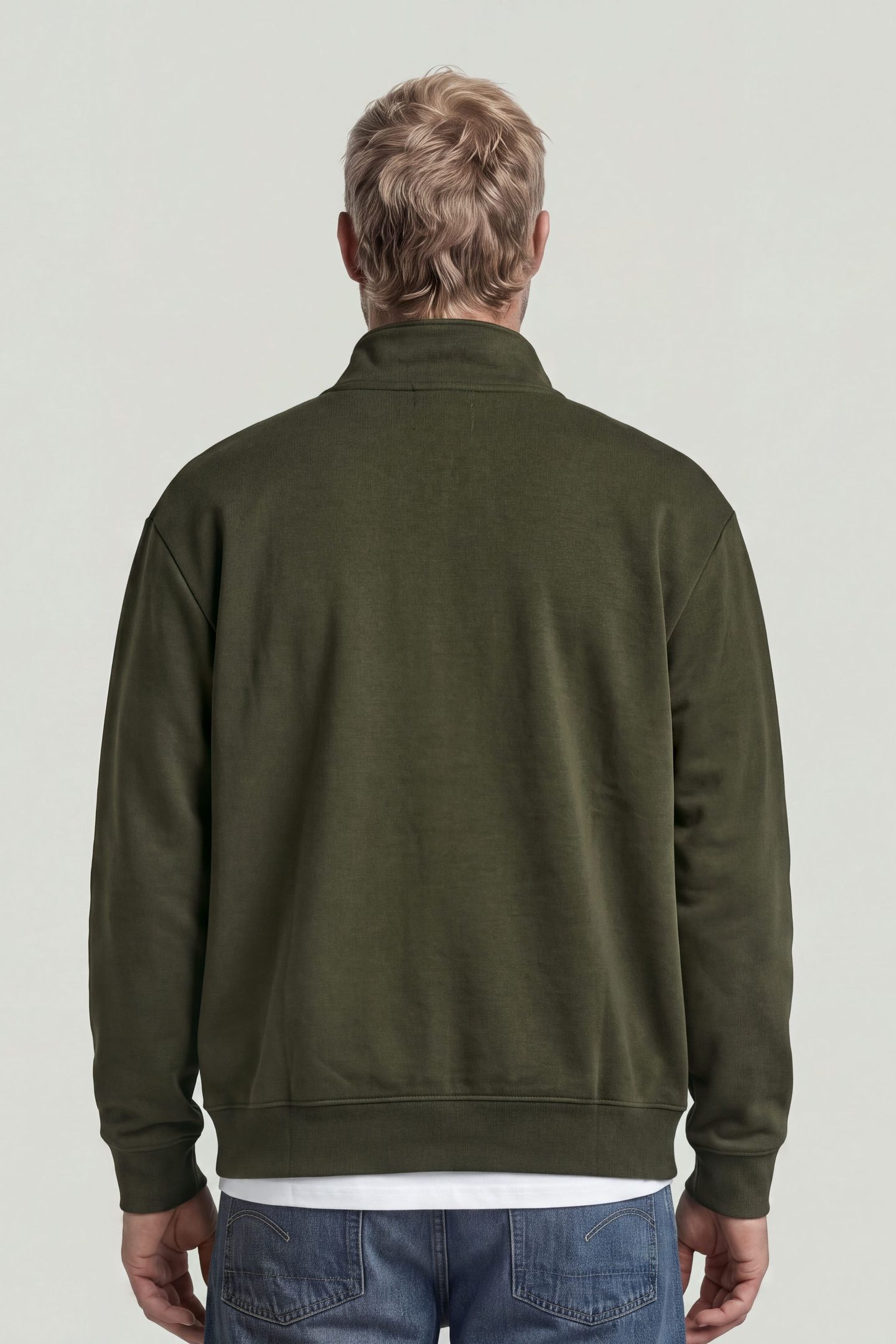 CORE ZIP STAND UP COLLAR SWEAT L/S GREY 2