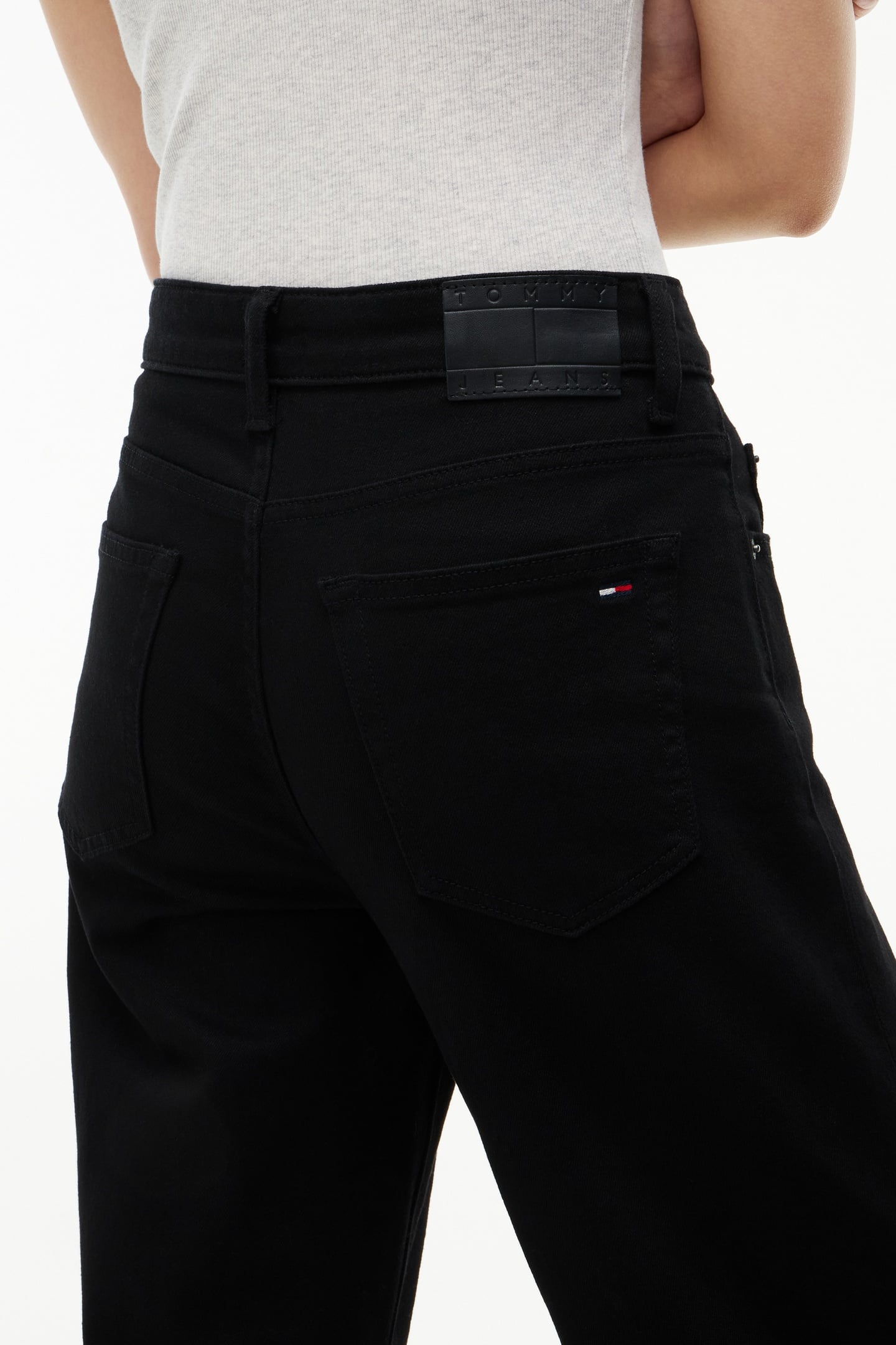 KIRA MID RISE STRAIGHT DENIM BLACK 8
