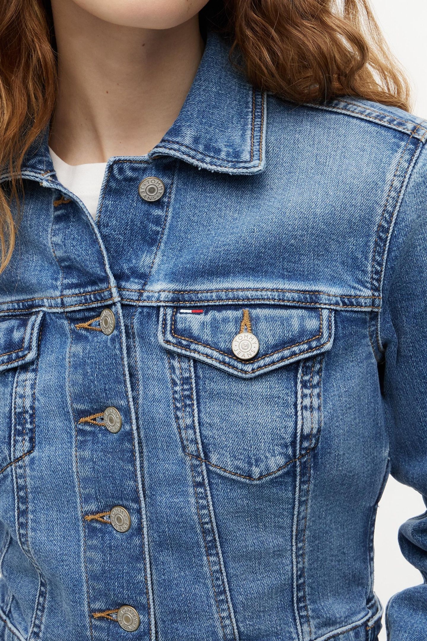 NEW SLIM TRUCKER JACKET DENIM MEDIUM 6